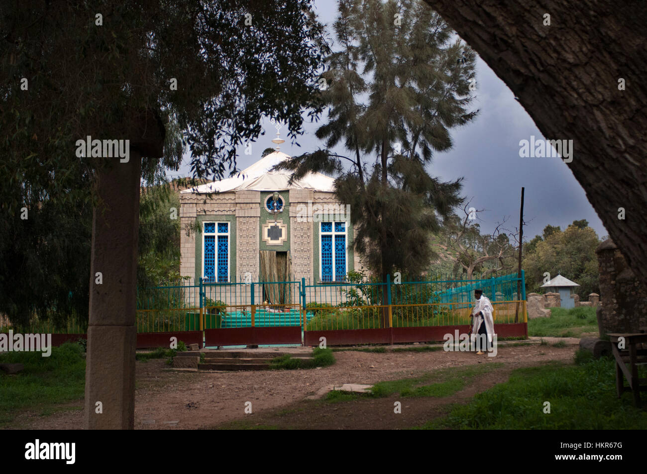 Santa Maria di Zion Church, Aksum, Etiopia. L Arca dell Alleanza nella chiesa di Santa Maria di Sion ad Axum. La Chiesa di Santa Maria di Sion si trova i Foto Stock