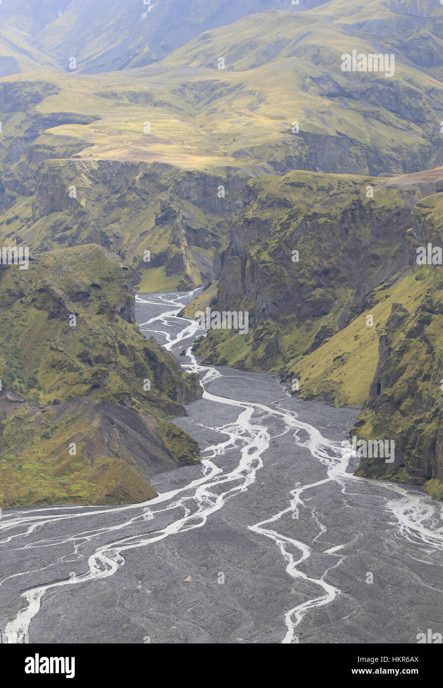 Islanda Thorsmork paesaggio del Parco Nazionale Foto Stock