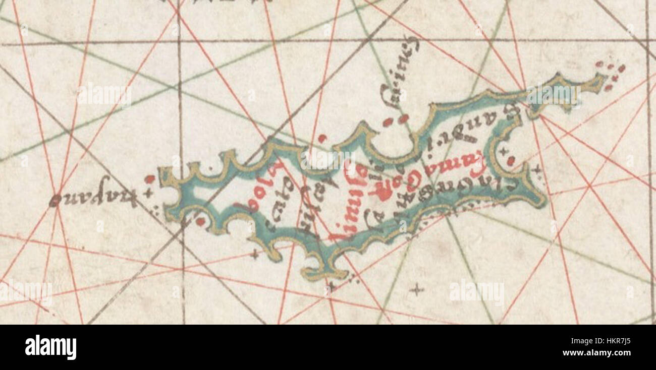 Mar Nero e Mediterraneo orientale. HM 33. Joan Martines, Portolan Atlas (Italia, ca. 1578).G Foto Stock