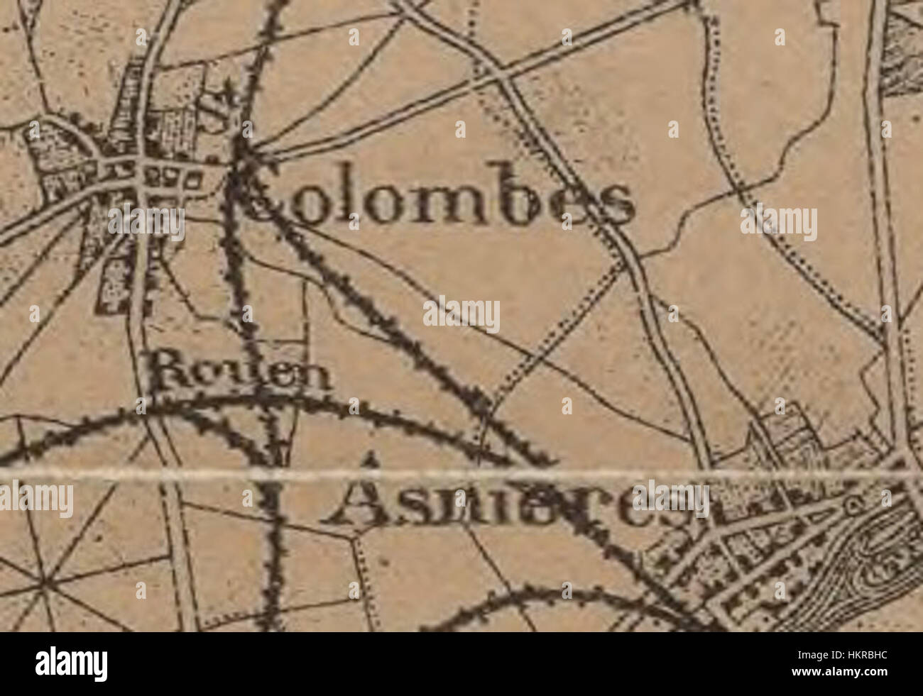 La "carte Pratique des Environs de Paris" di Dufrenoy, pubblicata nel 1880, è una mappa dettagliata che mostra le aree circostanti di Parigi, fornendo preziose informazioni sulla struttura della città e sulle aree suburbane della fine del XIX secolo. Foto Stock