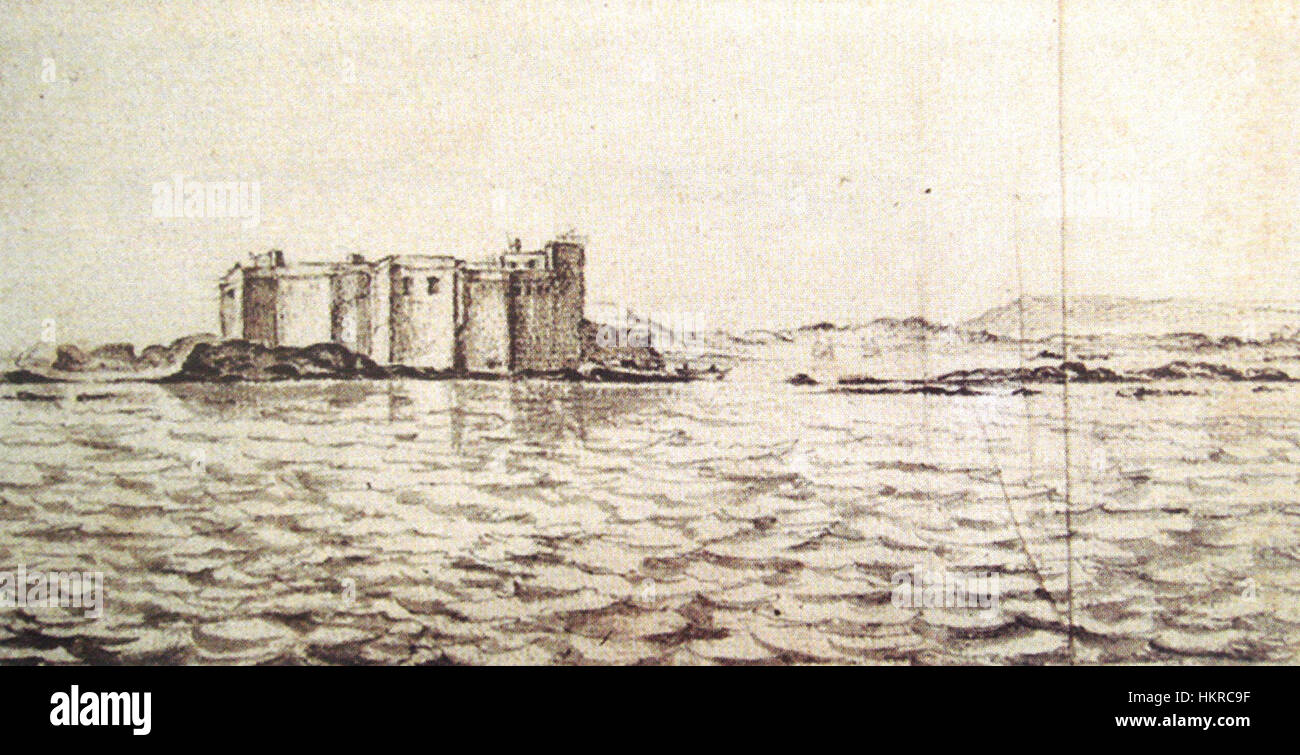 Questa incisione del 1641 di Adriaen Matham illustra il maestoso Castelo Real, catturando la bellezza architettonica e il significato storico del castello reale. Il pezzo mette in risalto la dettagliata arte del periodo. Foto Stock