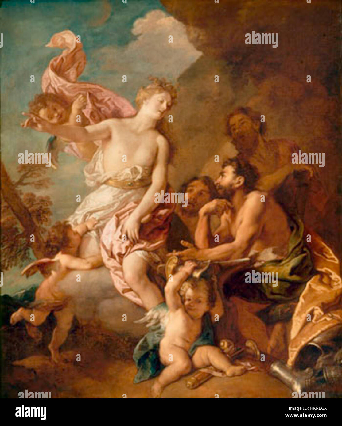 Charles de la fosse era un rinomato artista francese noto per i suoi contributi all'arte barocca. Le sue opere spesso raffigurano temi religiosi e mitologici, mettendo in mostra la sua abilità tecnica e la sua maestria nello stile barocco. Foto Stock