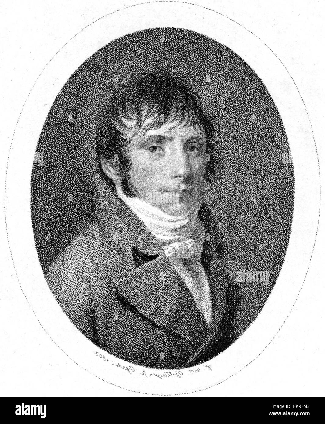 Questo ritratto del compositore italiano Luigi Cherubini dell'artista Bollinger, dipinto nel 1803, cattura la presenza dignitosa di Cherubini, riflettendo la sua importanza nel mondo della musica classica tra la fine del XVIII e l'inizio del XIX secolo. Foto Stock