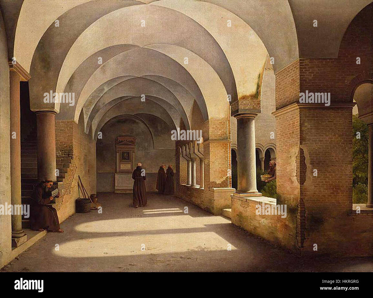 Christoffer Wilhelm Eckersberg - i Chiostri di San Lorenzo fuori le mura - WGA7458 Foto Stock