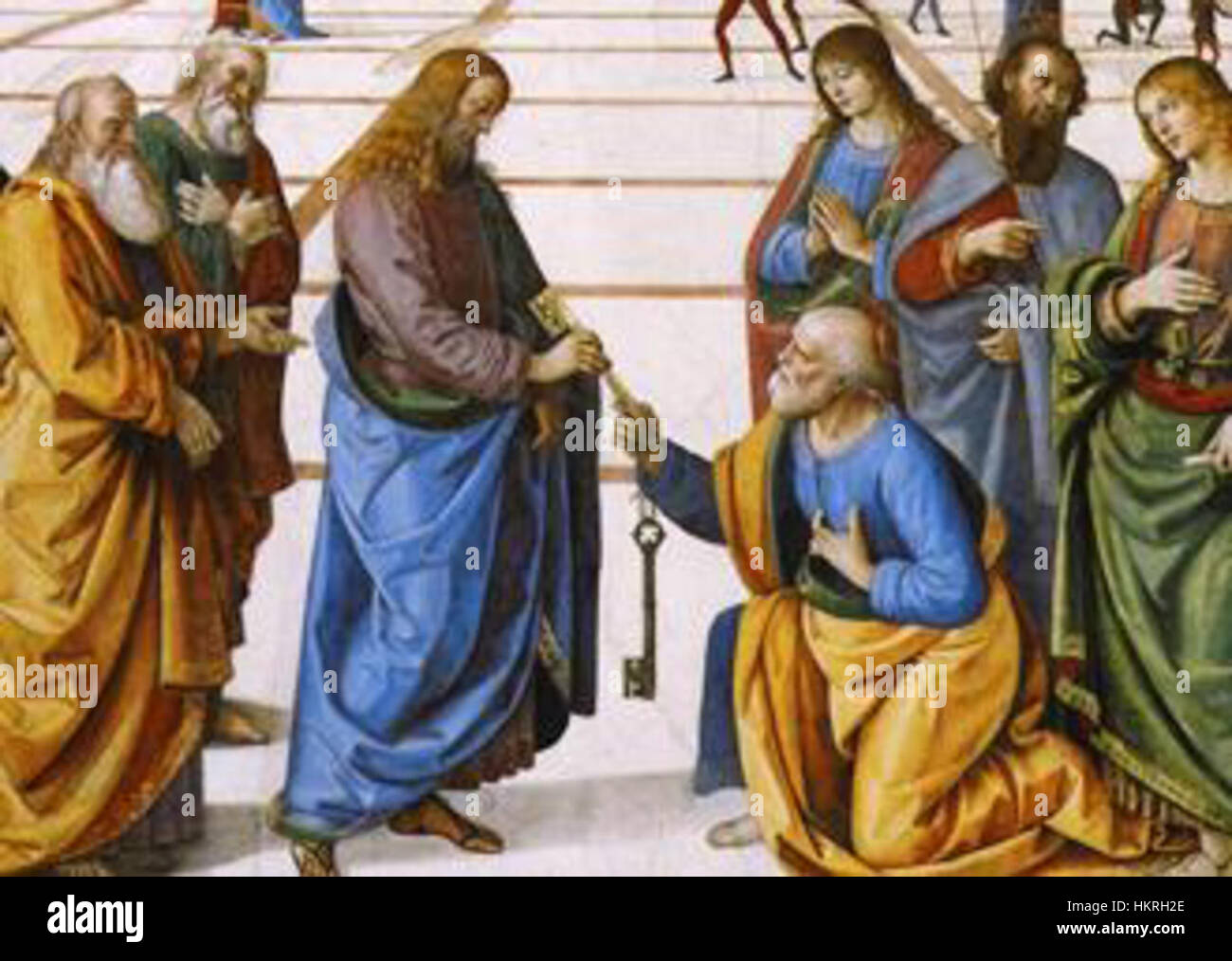 San Pietro Con Le Chiavi Cristo consegnato le chiavi di San Pietro da Pietro Perugino (raccolto