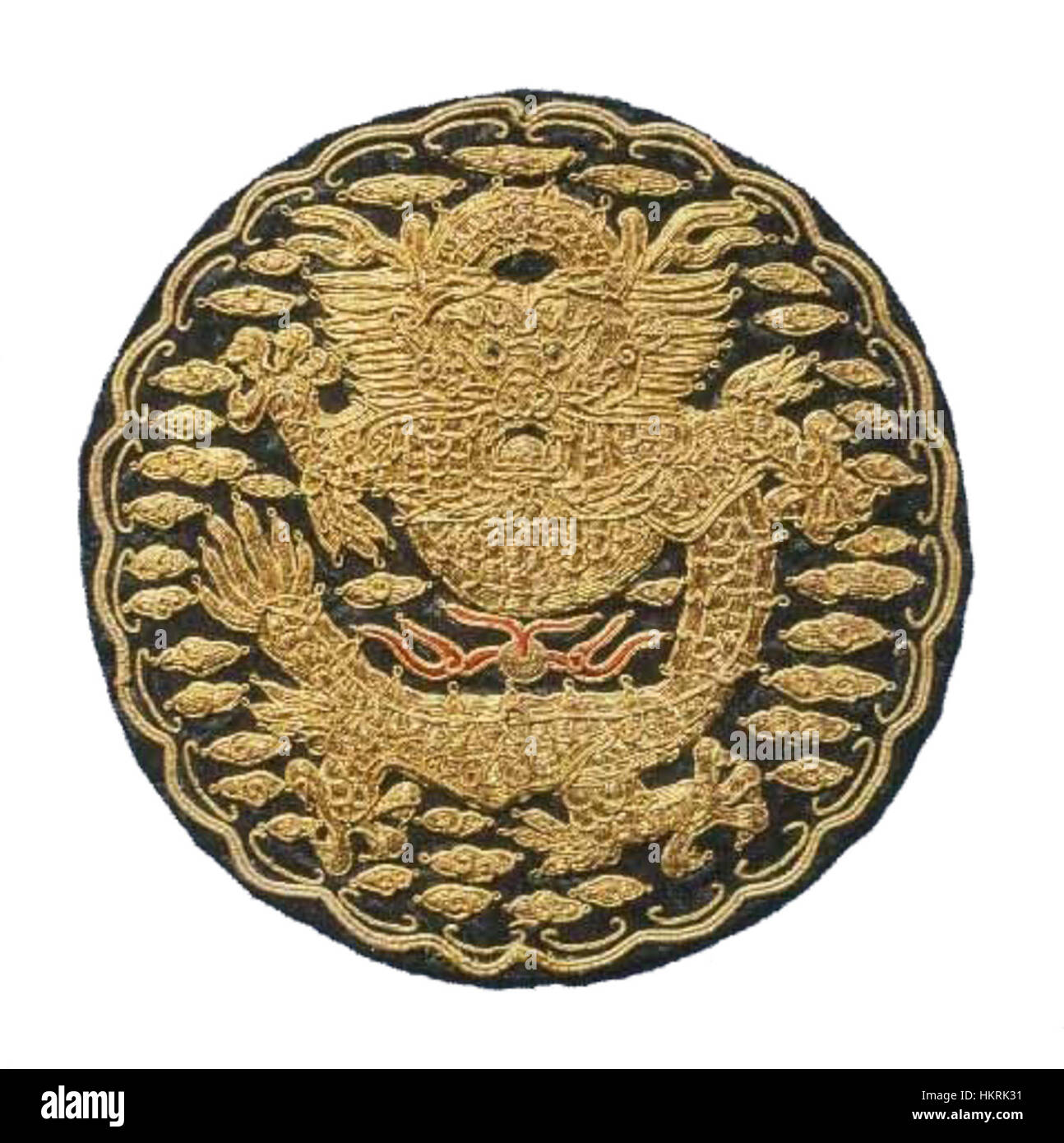 Lo stemma del principe di Joseon rappresenta la nobile stirpe della dinastia Joseon. Questo emblema è stato usato per simboleggiare il potere e lo status della famiglia dominante nella storia della Corea. Foto Stock