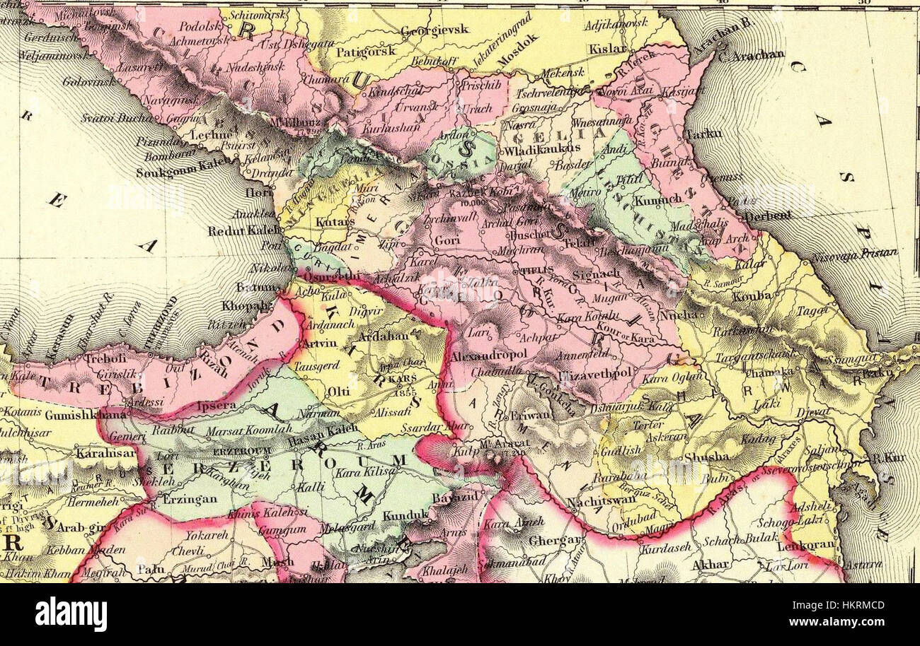 Colton, G.W. La Turchia In Asia e le Province caucasica della Russia. 1856 (B) Foto Stock