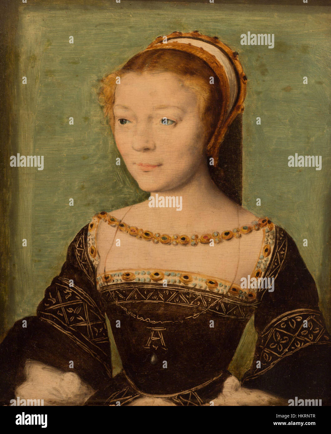 Corneille de Lyon - Anne de Pisseleu, duchesse d'Etampes (huile sur bois, 1535-1540) Foto Stock