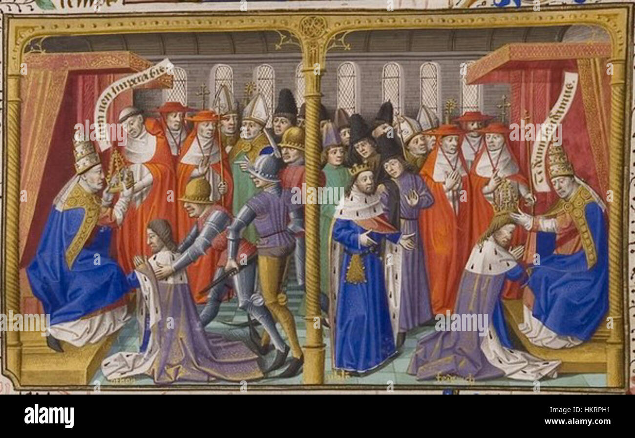 "Incoronation F2" è un dipinto che cattura un evento reale con colori vivaci e luci spettacolari. Le opere d'arte mettono in risalto la grandezza e lo sfarzo di un'incoronazione, riflettendo temi storici di potere e tradizione. Foto Stock