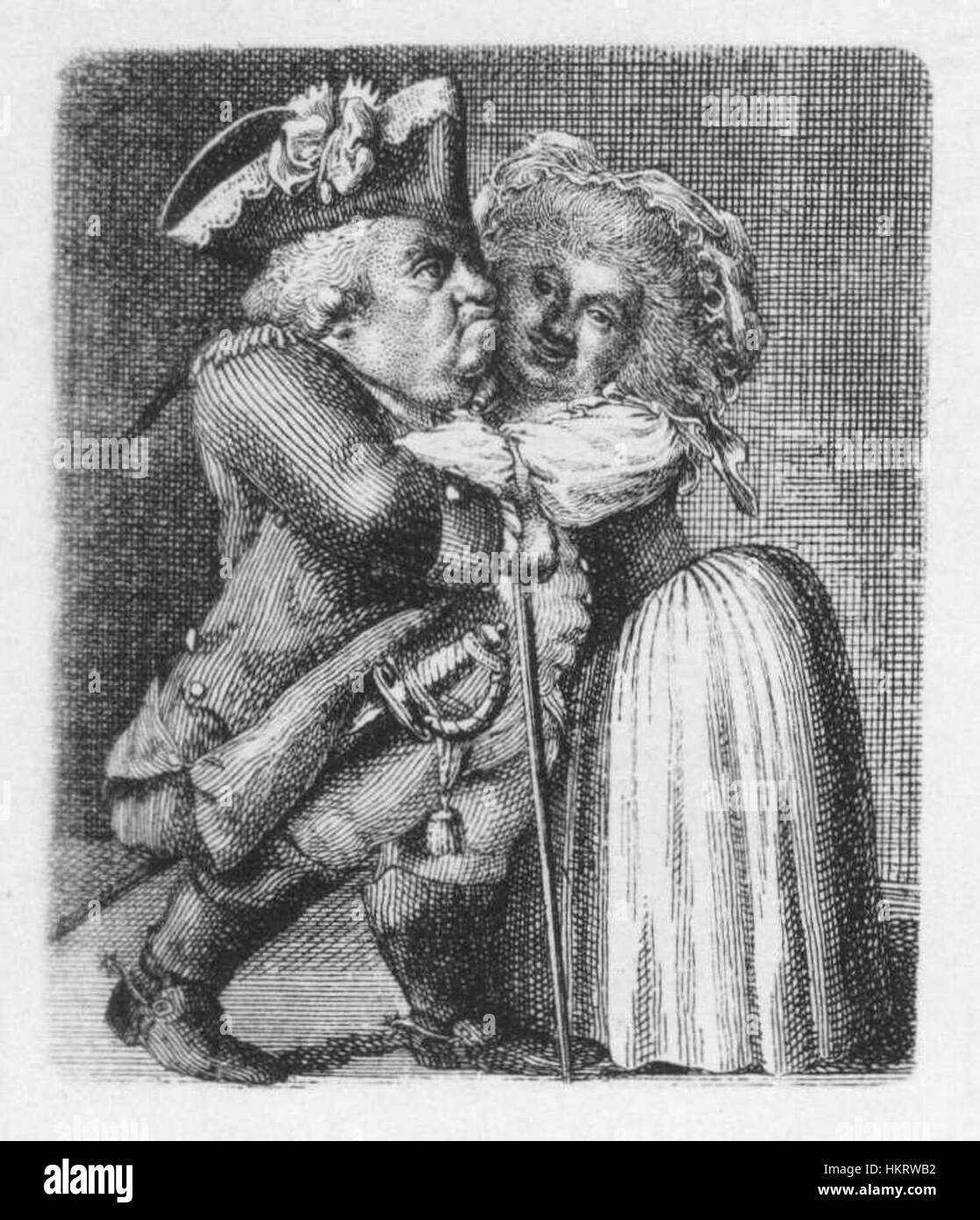 "Zwerge" di Daniel Chodowiecki presenta una rappresentazione di piccole figure, forse attingendo alla satira sociale o a un approccio stravagante. L'incisione dettagliata offre informazioni sulla tecnica e le abilità osservative uniche di Chodowiecki. Foto Stock