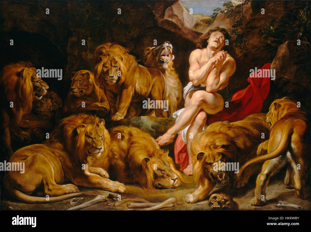 Daniel in the Lion's Den c1615 Peter Paul Rubens Foto Stock