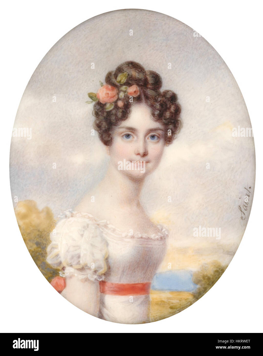 Questo dipinto di Daniel Saint-Baroness Beurnoville presenta un ritratto dettagliato ed espressivo, che mostra l'abilità dell'artista nel catturare emozione e carattere. Il pezzo riflette tecniche artistiche del XIX secolo, con particolare attenzione al realismo e ai dettagli raffinati. Foto Stock Questo dipinto di Daniel Saint-Baroness Beurnoville presenta un ritratto dettagliato ed espressivo, che mostra l'abilità dell'artista nel catturare emozione e carattere. Il pezzo riflette tecniche artistiche del XIX secolo, con particolare attenzione al realismo e ai dettagli raffinati. Foto Stock