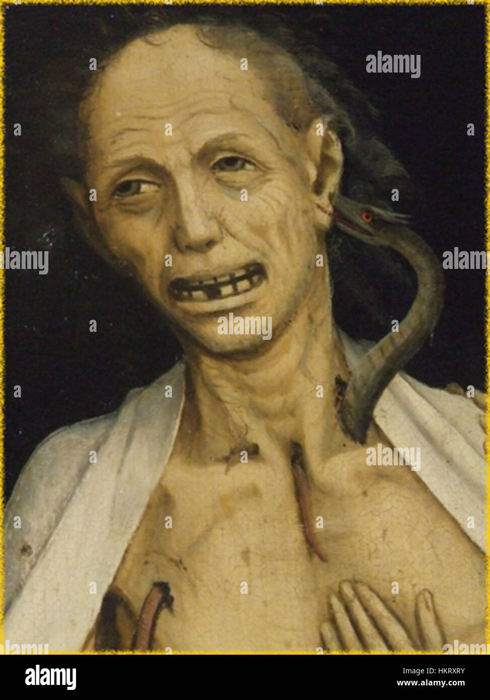 "Dead Lovers - Gentleman" è una commovente rappresentazione dell'amore e della perdita, resa in toni cupi e dettagli intricati. L'opera esplora i temi della morte, della memoria e della fragilità delle relazioni umane attraverso una potente narrazione visiva. Foto Stock