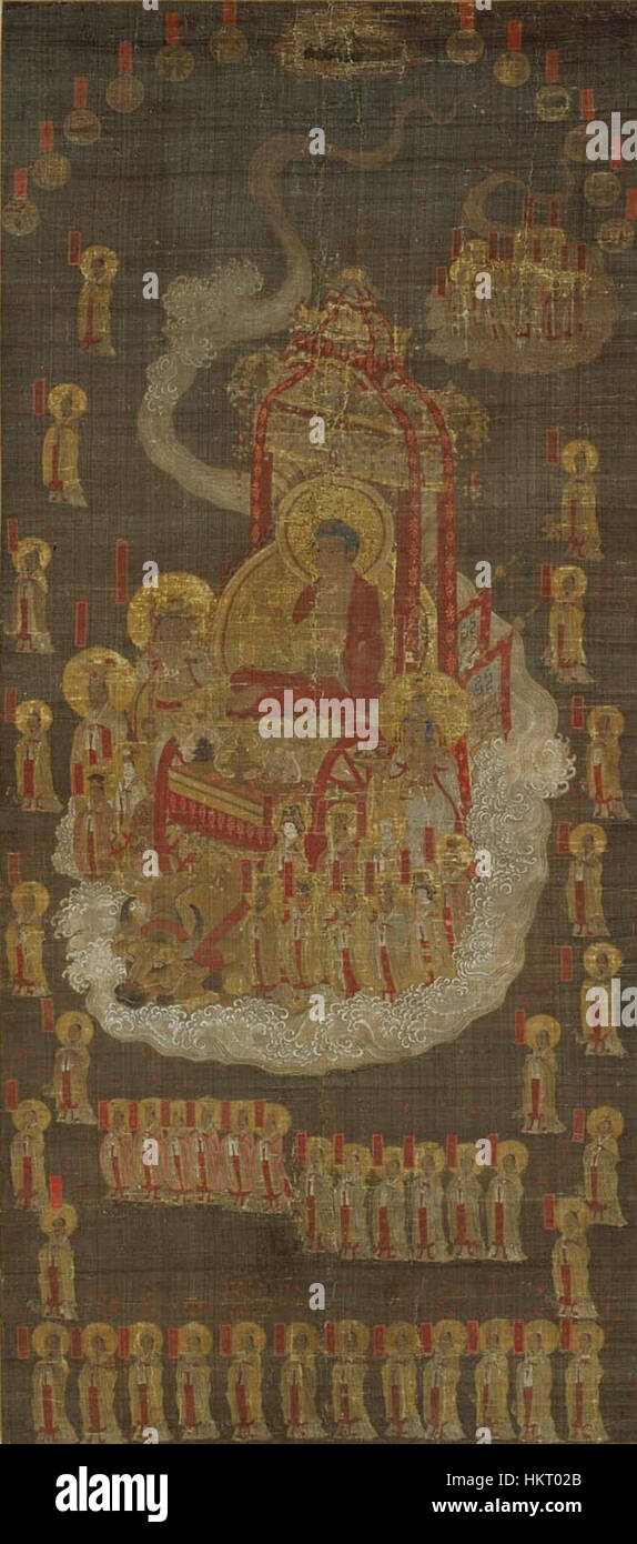 La "discesa del Buddha Tejaprabha" è un'opera d'arte significativa ospitata nel Museo delle Belle Arti di Boston, che illustra una scena chiave dell'iconografia buddista. Il pezzo cattura la discesa del Buddha, un tema centrale nell'arte buddista, simboleggia l'intervento divino e la diffusione degli insegnamenti. Foto Stock