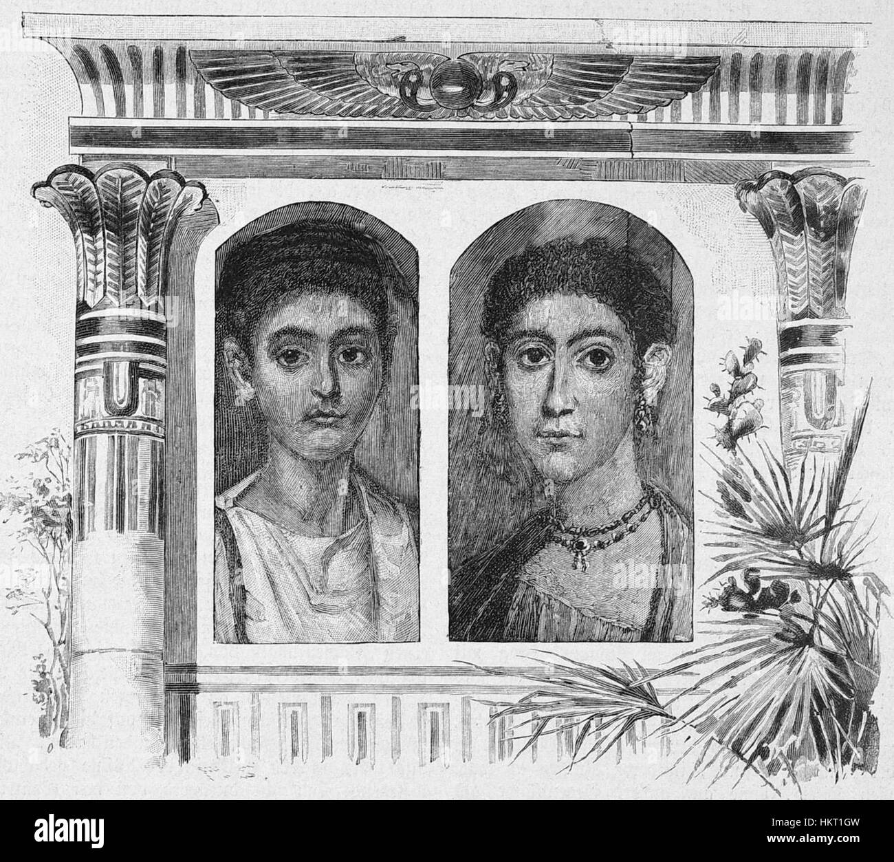 Un'illustrazione su legno di *Die Gartenlaube*, una rivista tedesca, risalente al 1892. L'opera rappresenta lo stile dell'arte grafica tedesca della fine del XIX secolo, mostrando intricati lavori di linea e una dettagliata rappresentazione del soggetto. Foto Stock