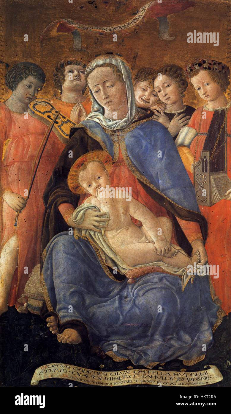 Domenico di Bartolo - Madonna di umiltà - WGA06414 Foto Stock