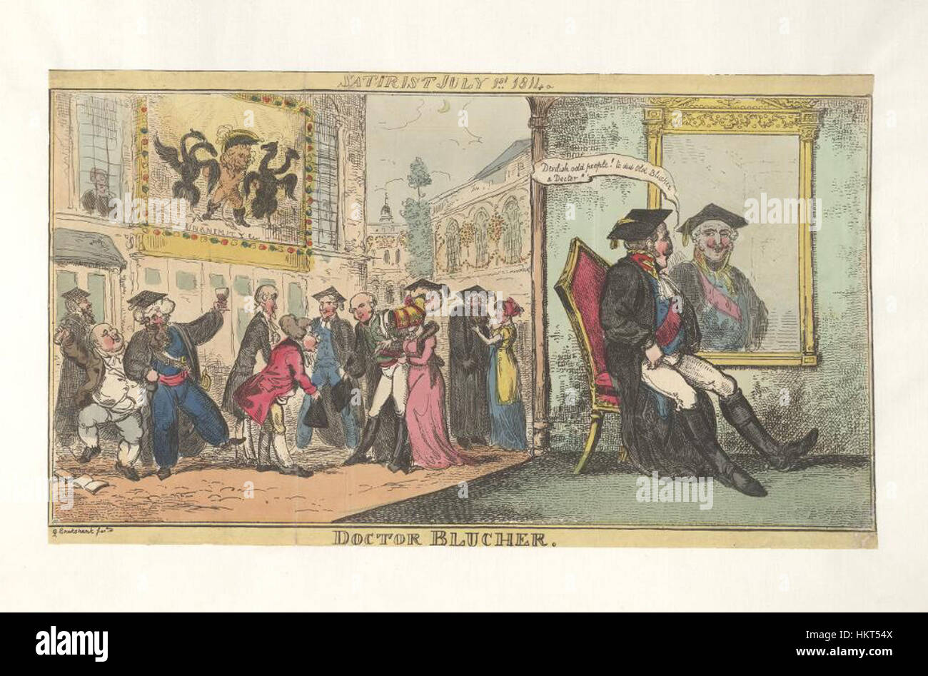 Il ritratto del Dottor Blucher della collezione Bodleian Libraries è una rappresentazione di una figura storica chiave, i cui contributi alla scienza e alla medicina sono ben documentati. Questo pezzo cattura l'essenza della ritrattistica del XVIII secolo con il suo rendering realistico. Foto Stock