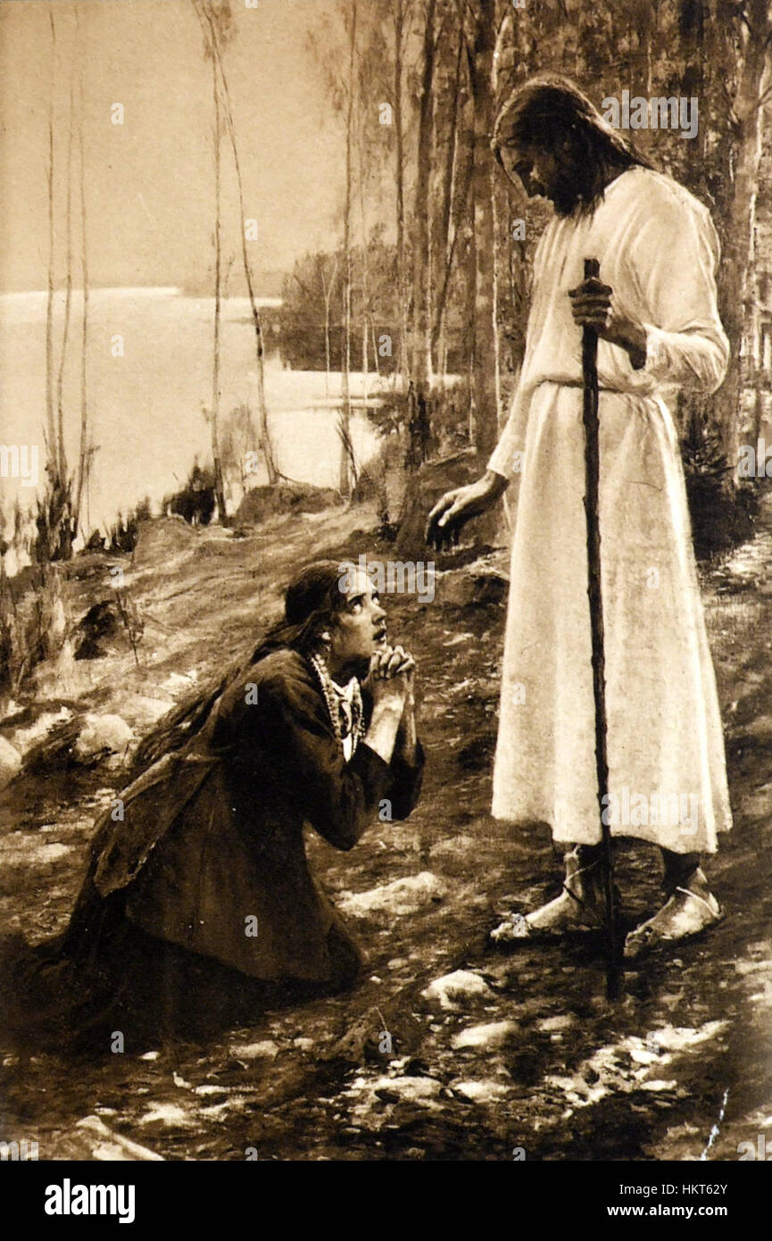 Edelfelt Cristo e Maria Maddalena 1890 Foto Stock