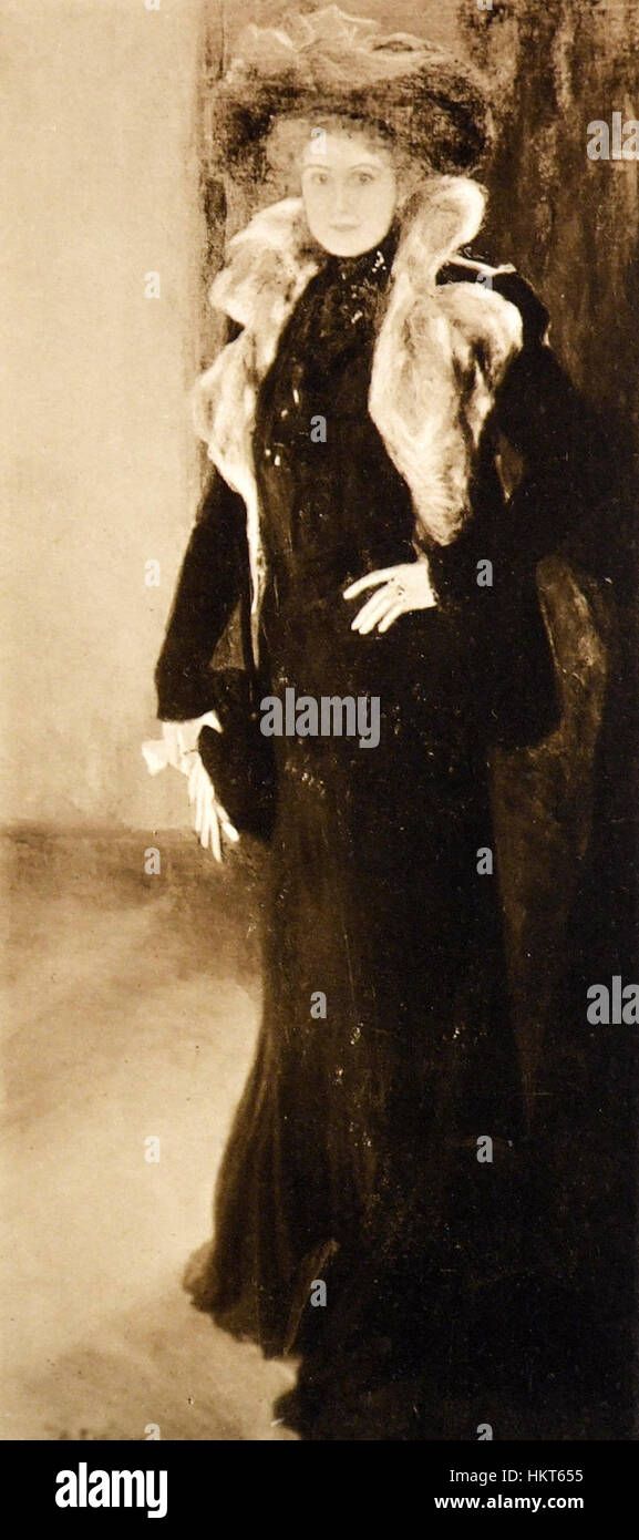 Edelfelt ritratto della cantante Aino Ackte 1901 Foto Stock