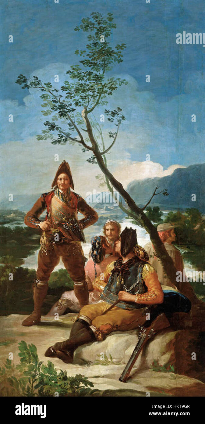 "El resguardo de tabacos" è un dipinto raffigurante un magazzino di tabacco, simbolo dell'epoca coloniale spagnola nelle Americhe. Il pezzo illustra l'importanza del commercio e dello stoccaggio del tabacco durante il XVII secolo, riflettendo l'economia coloniale e le pratiche culturali. Foto Stock