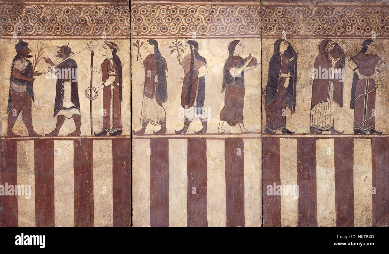 Le targhe etrusche Boccanera di Cerveteri offrono un'idea dell'antica arte e cultura della civiltà etrusca. Le placche, spesso raffiguranti scene mitologiche e divinità, riflettono le tradizioni artistiche dell'Italia pre-romana. Foto Stock