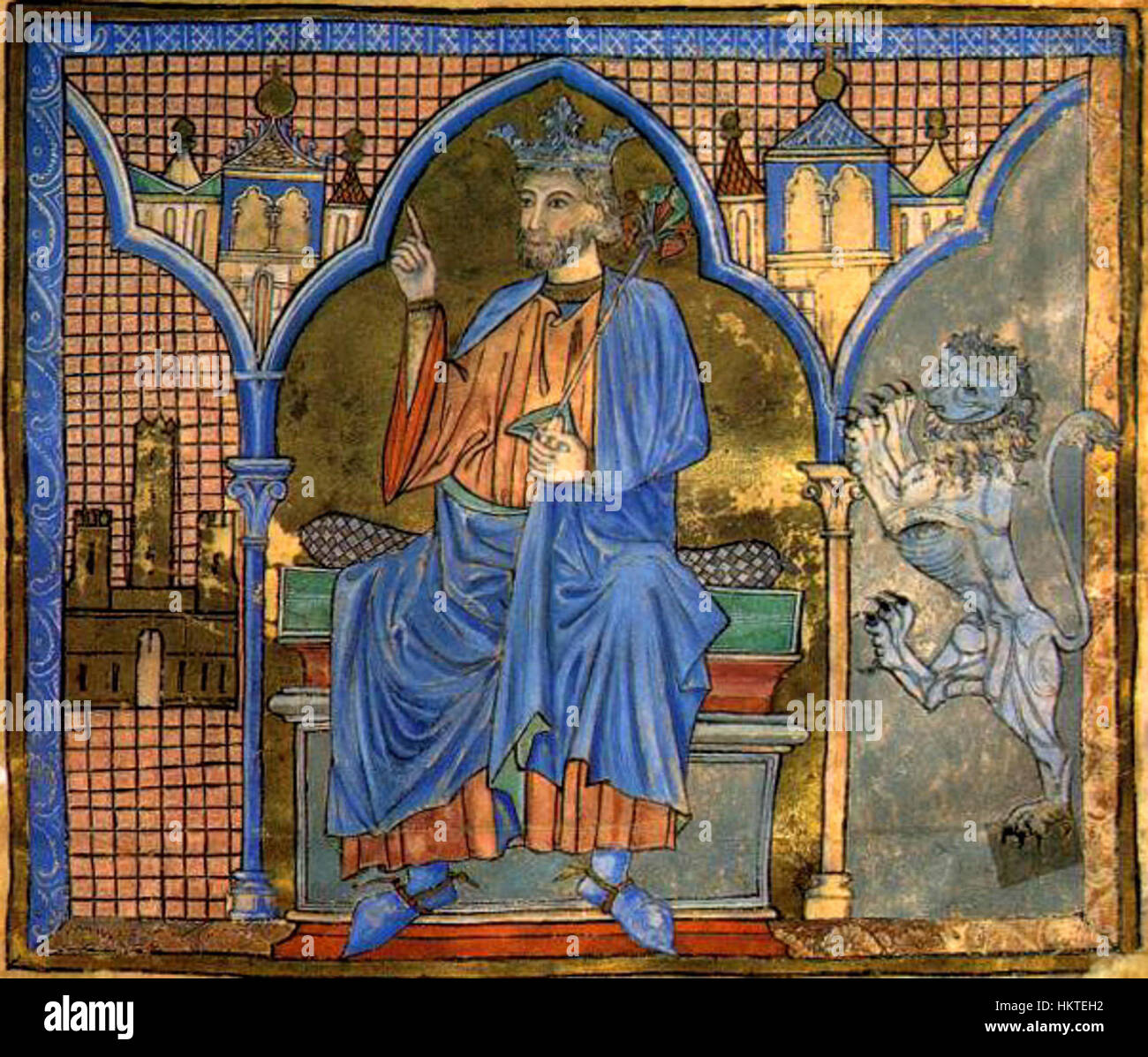 "Fernando III de Castilla" è un'opera d'arte storica raffigurante re Ferdinando III di Castiglia, un importante sovrano del XIII secolo. Il dipinto riflette l'eredità storica della monarchia spagnola e mostra lo stile tradizionale di ritrattistica del periodo. Foto Stock