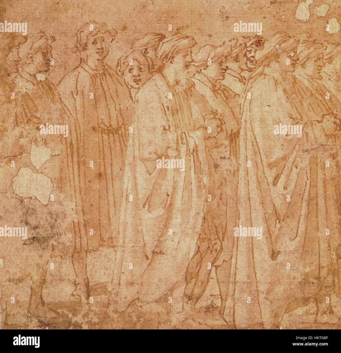Artista fiorentina a partire dalla seconda metà del XVI secolo, disegno di Masaccio Sagra. Firenze, Uffizi, Gabinetto dei Disegni. Foto Stock