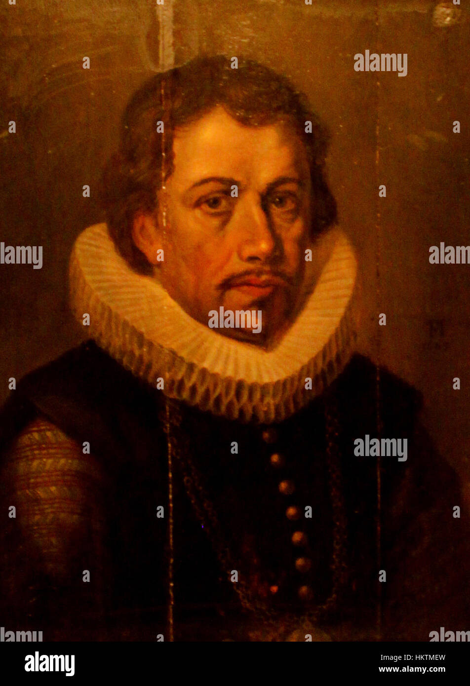 Il dipinto "Ritratto dell'uomo" di Frans Hals è un bell'esempio della sua maestria nella ritrattistica, con una figura dignitosa con realismo espressivo caratteristico del secolo d'oro olandese. Foto Stock