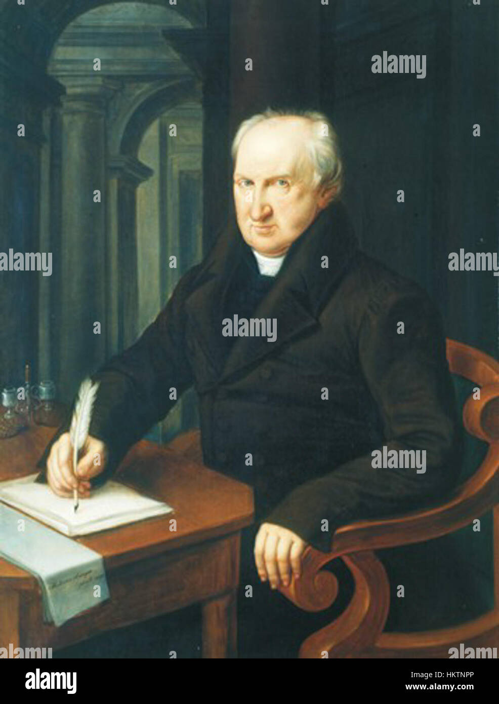 Franz von Hohenwart fu un artista austriaco che lavorò tra la fine del XVIII e l'inizio del XIX secolo. I suoi dipinti in genere mostravano paesaggi e ritratti dettagliati con particolare attenzione al realismo. Foto Stock