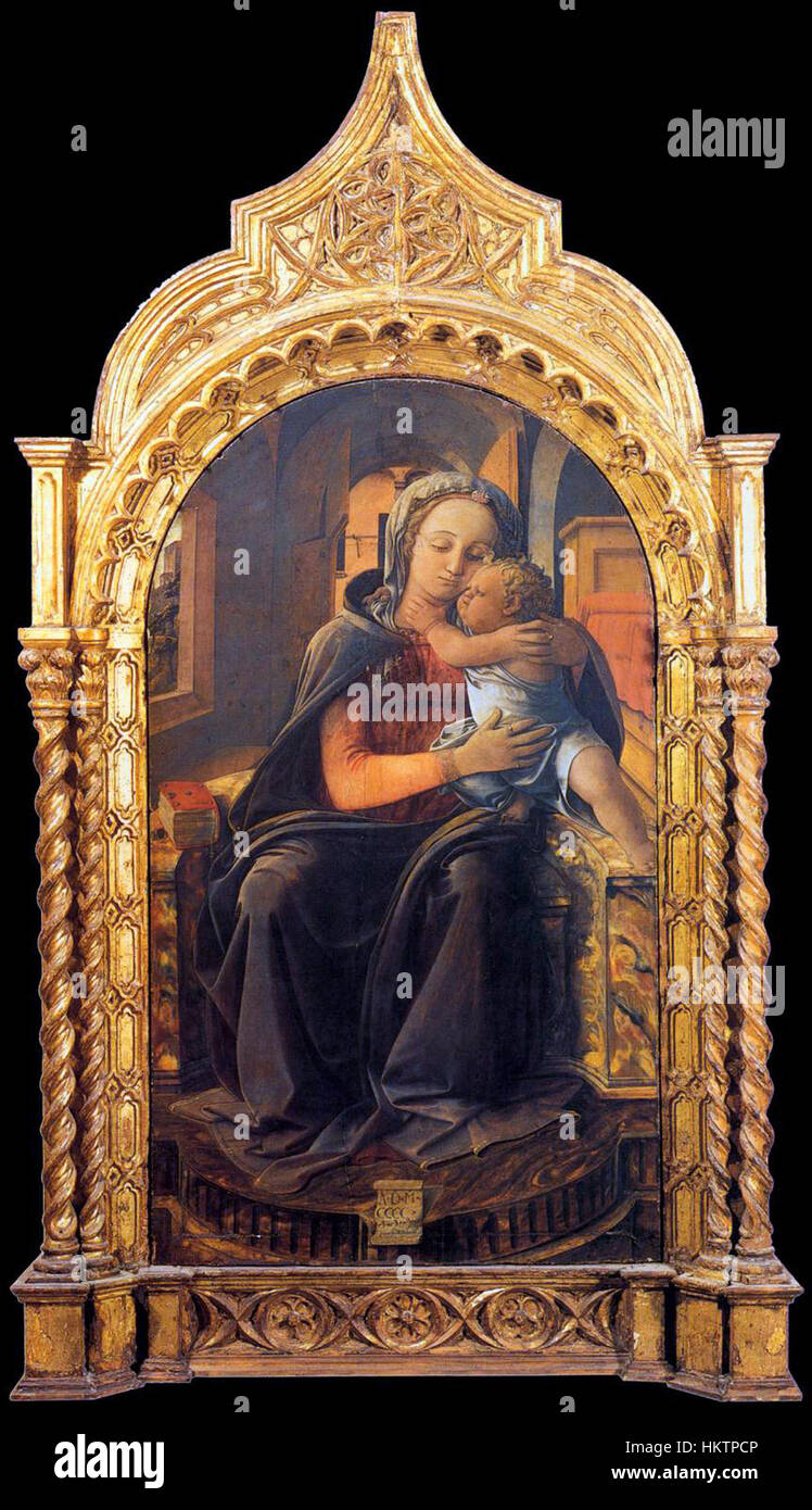 Fra Filippo Lippi - Madonna con Bambino (Tarquinia) Madonna - WGA13173 Foto Stock