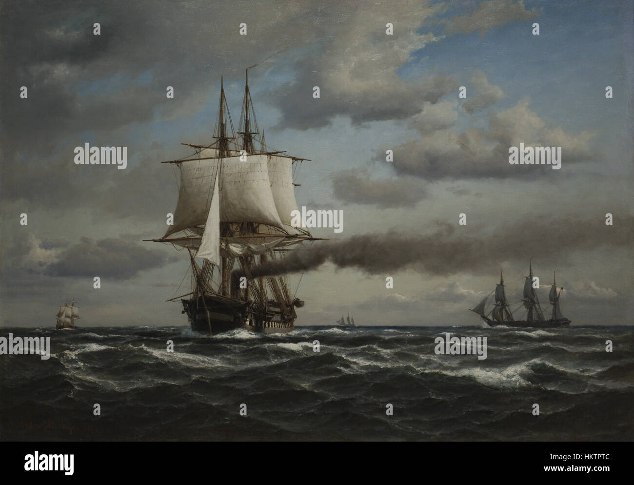 La Fregatten Jylland è una storica fregata danese, nota per il suo ruolo nella storia navale, in particolare nella seconda guerra dello Schleswig e come museo navale conservato. Foto Stock