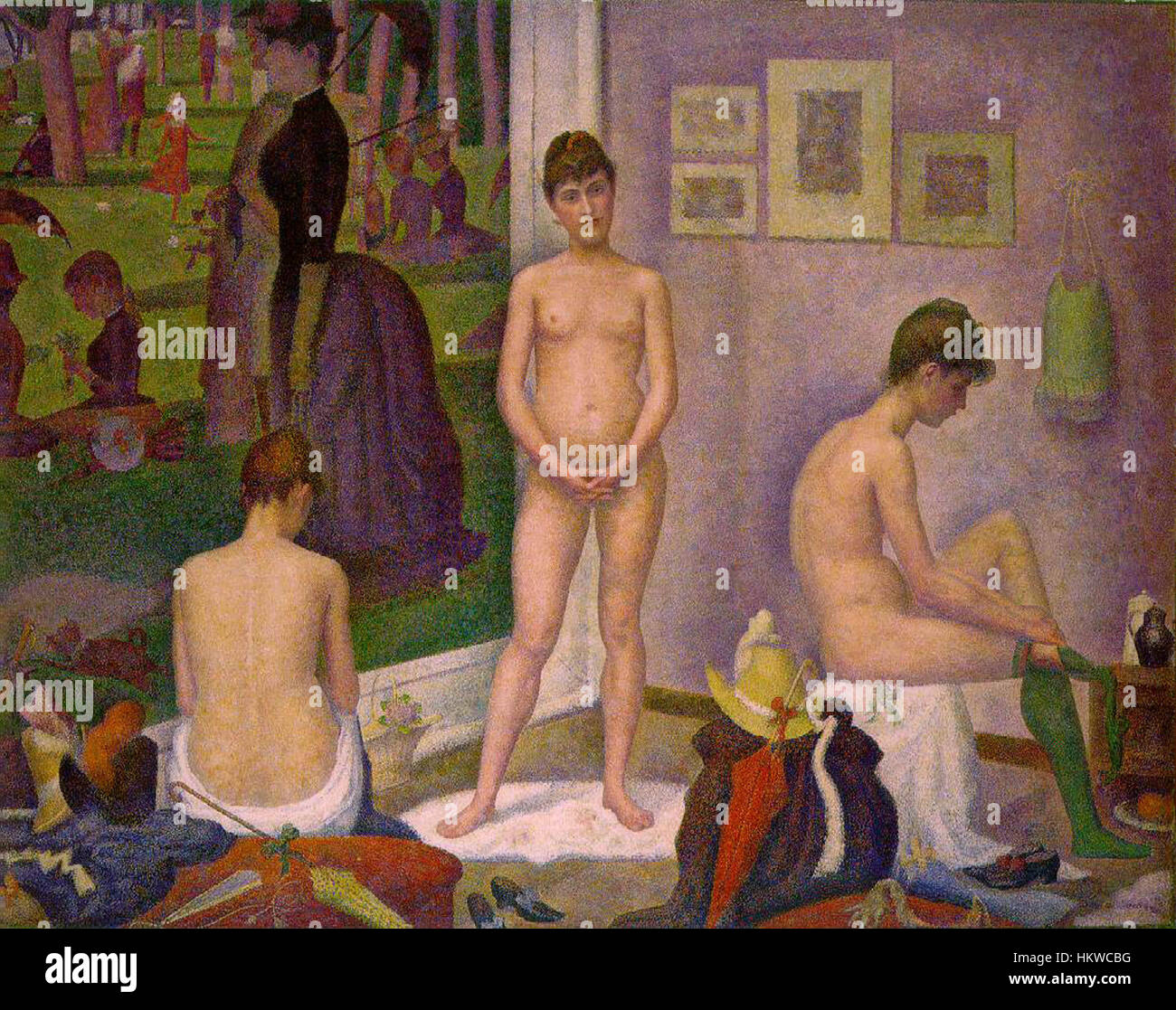 Georges Seurat - Les Poseuses Foto Stock