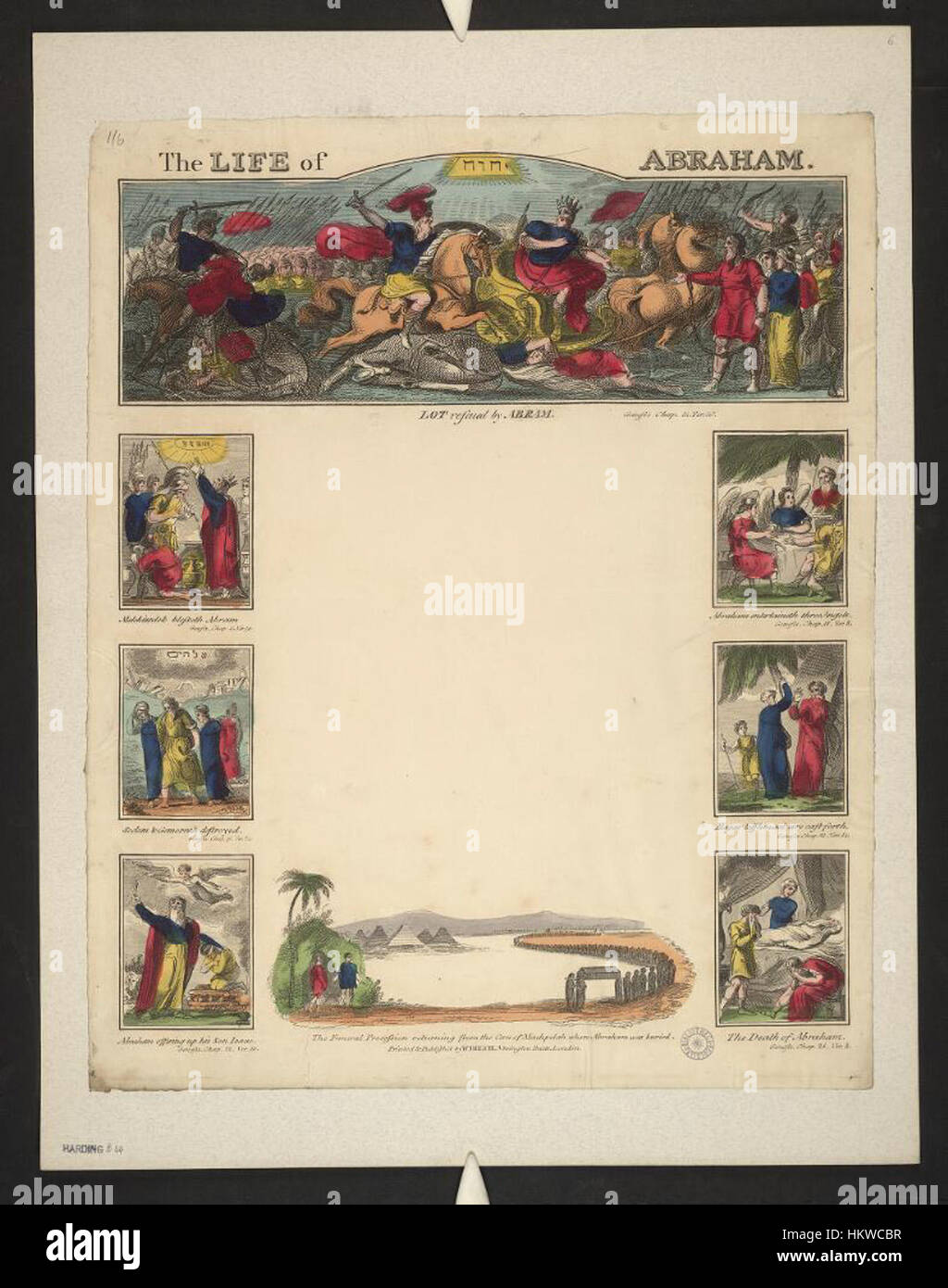 La "vita di Abramo" è una serie di illustrazioni storiche detenute dalle biblioteche Bodleiane, raffiguranti momenti chiave della vita del patriarca biblico Abramo. L'opera mette in evidenza il viaggio di Abramo, dalla sua chiamata da Dio al suo patto con il divino. Foto Stock