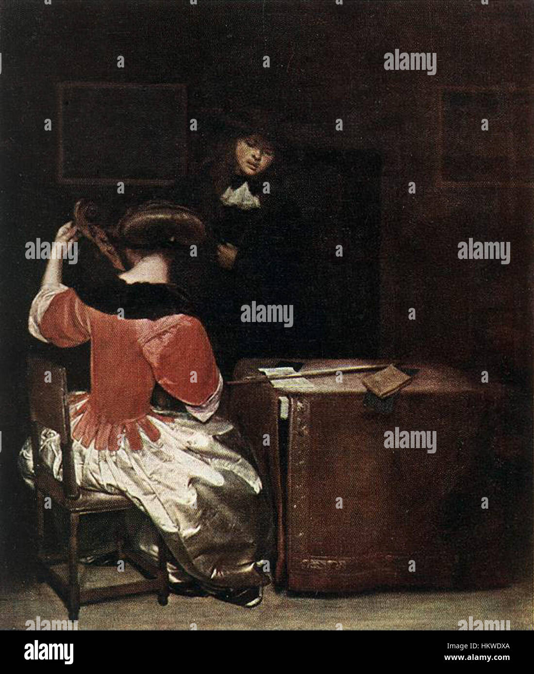 Gerard ter Borch (II) - La lezione di musica - WGA22143 Foto Stock