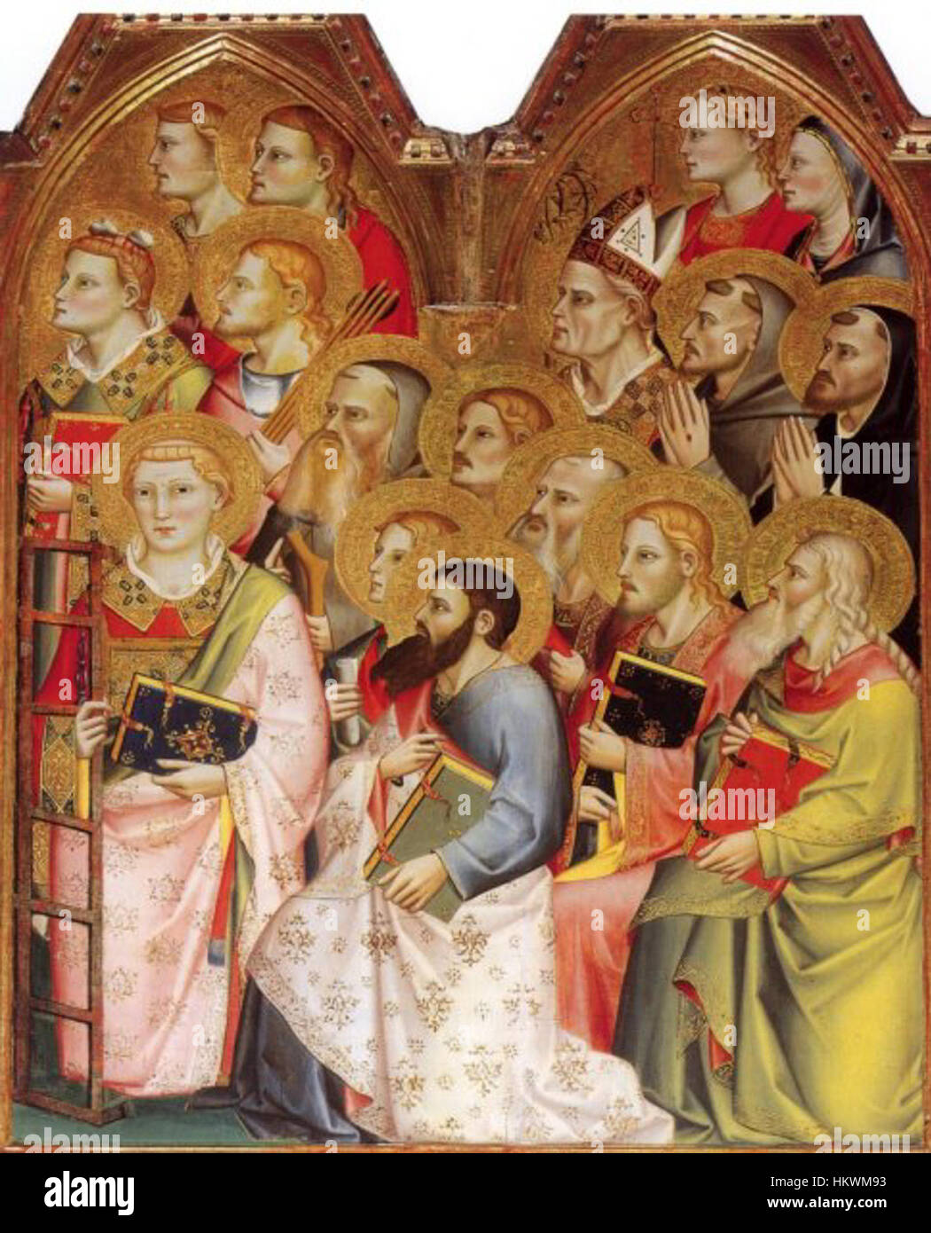 Giovanni del Biondo - Incoronazione della Vergine (1) - Chiesa di San Lorenzo - San Giovanni Valdarno Foto Stock