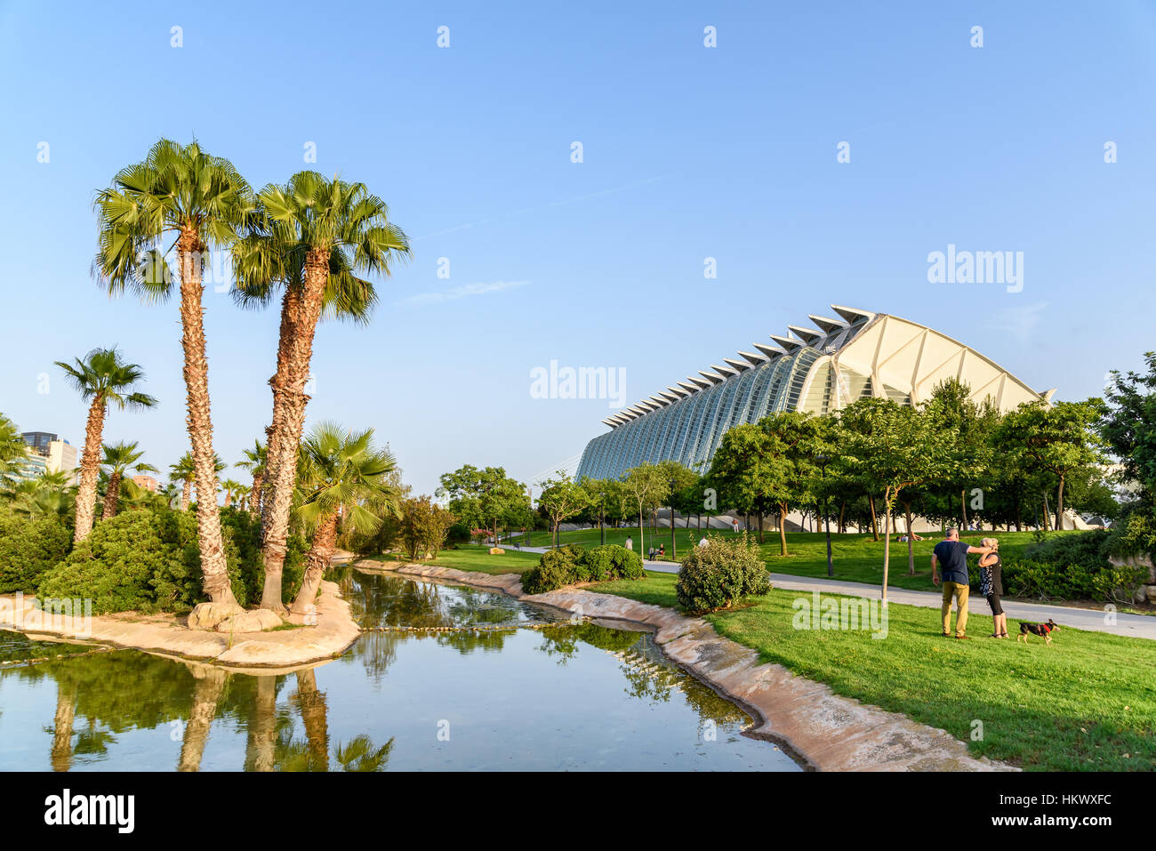 Il principe Filippo Museo della Scienza della Città delle Arti e delle Scienze è una base di intrattenimento culturale e complesso architettonico della città di Valencia. Foto Stock