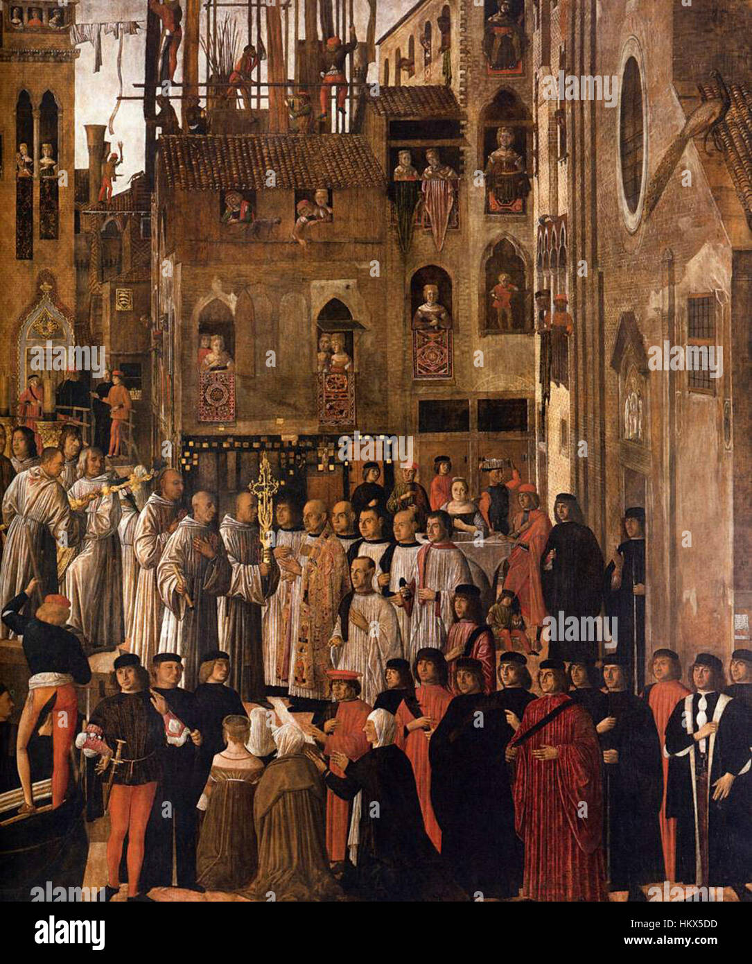 Giovanni mansueti, miracolo della reliquia della Santa Croce in Campo San Lio 04 Foto Stock