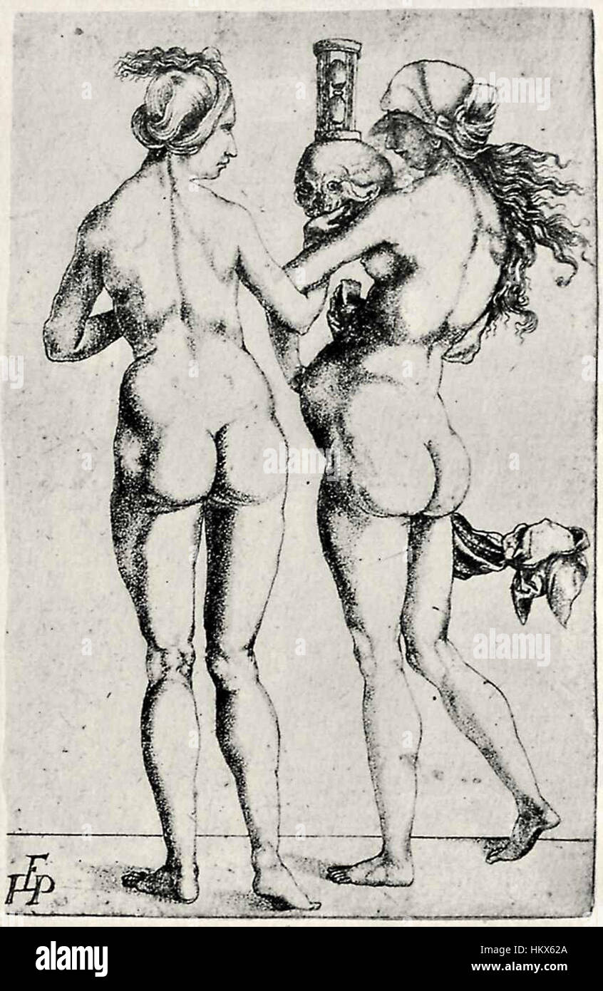 Giulio Campagnola Zwei nackte Frauen Foto Stock