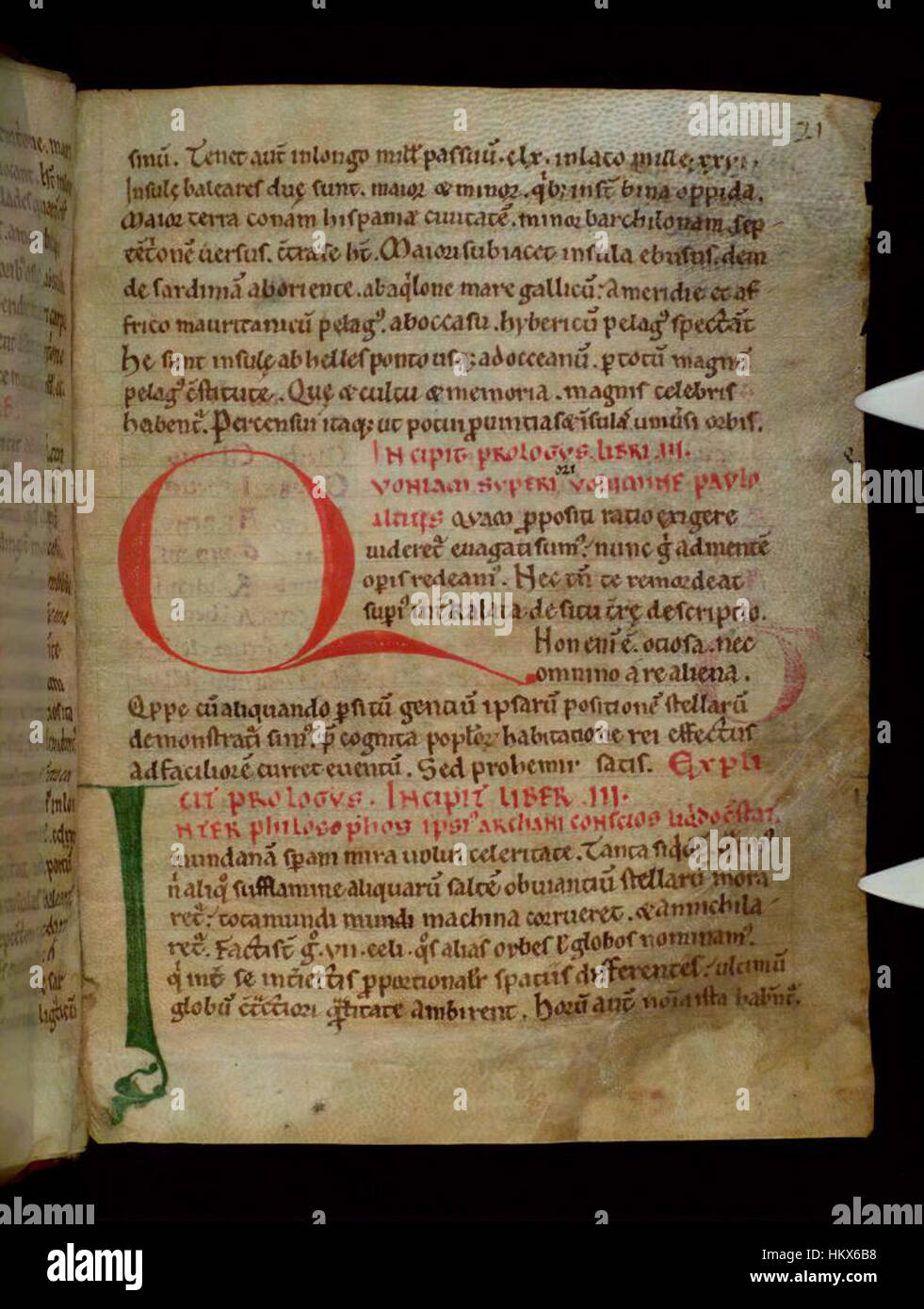 L'Opusculum de ratione spere è un manoscritto ospitato presso le biblioteche Bodleiane, che presenta l'astronomia e la cosmologia medievali. Il manoscritto fornisce approfondimenti sulla comprensione delle sfere e dei corpi celesti durante il Medioevo, una parte chiave della scienza medievale. Foto Stock