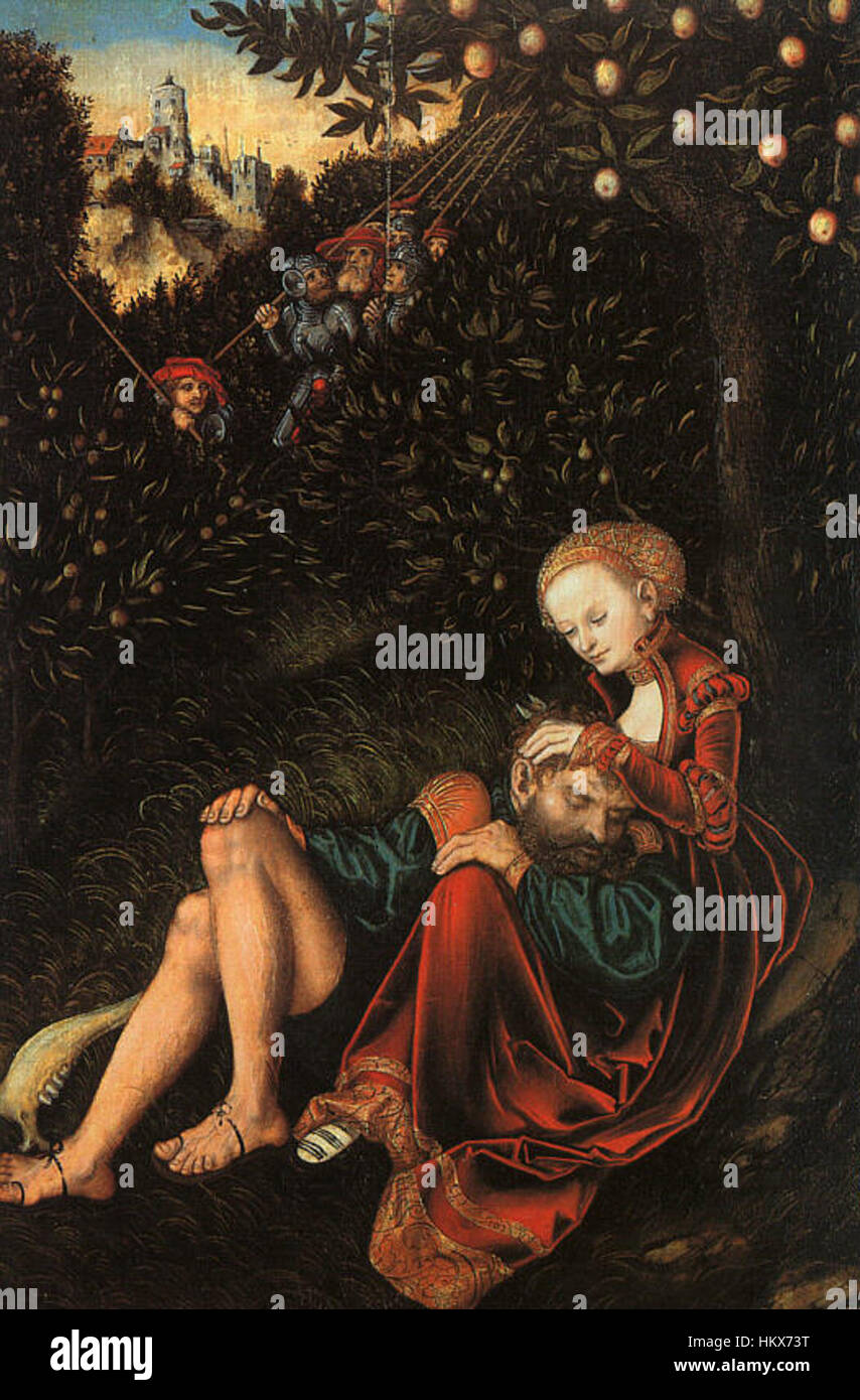 Lucas Cranach - Sansone e Dalila Foto Stock