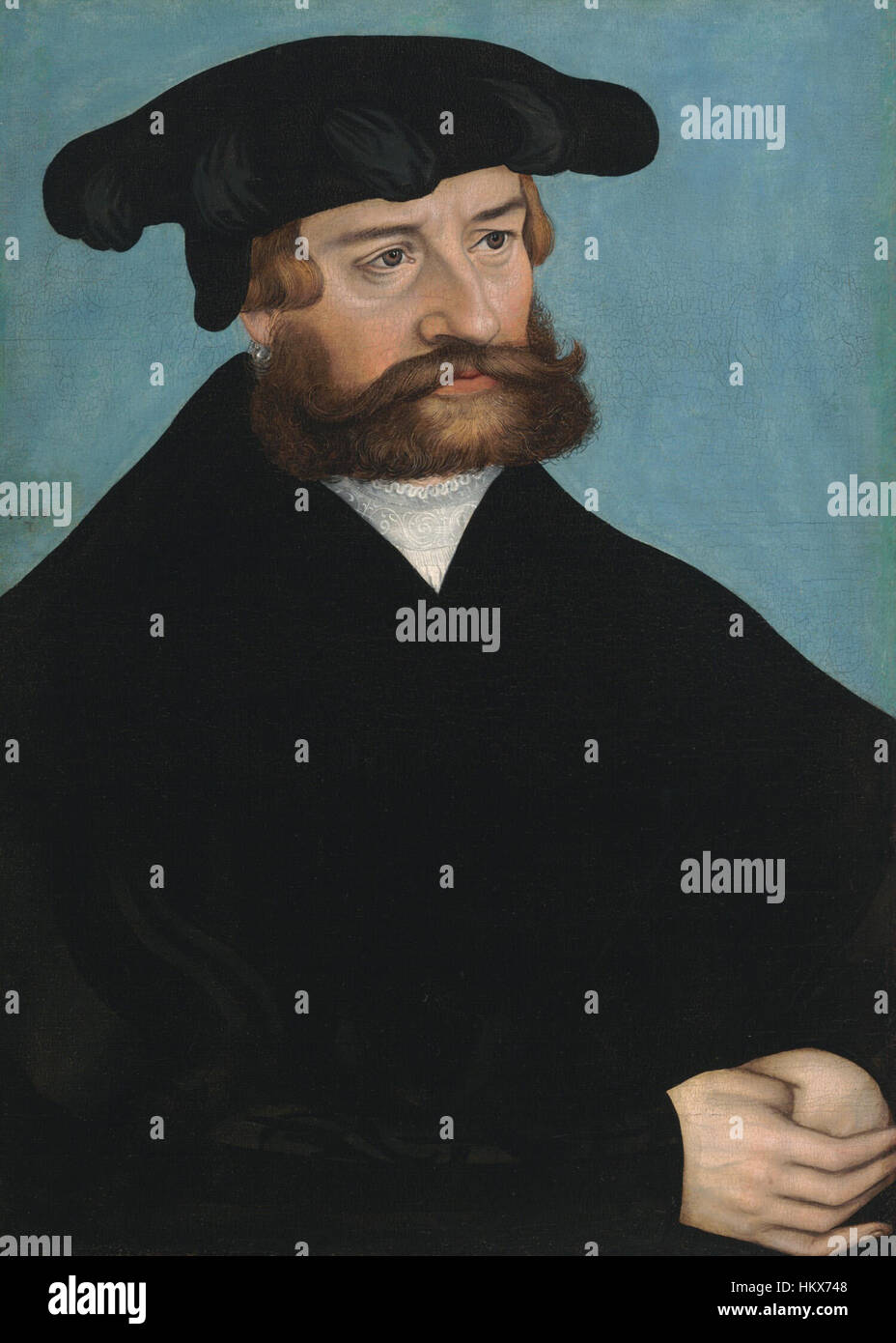 Lucas Cranach d.J. - Bildnis eines Mannes (Nelson-Atkins Museum) Foto Stock