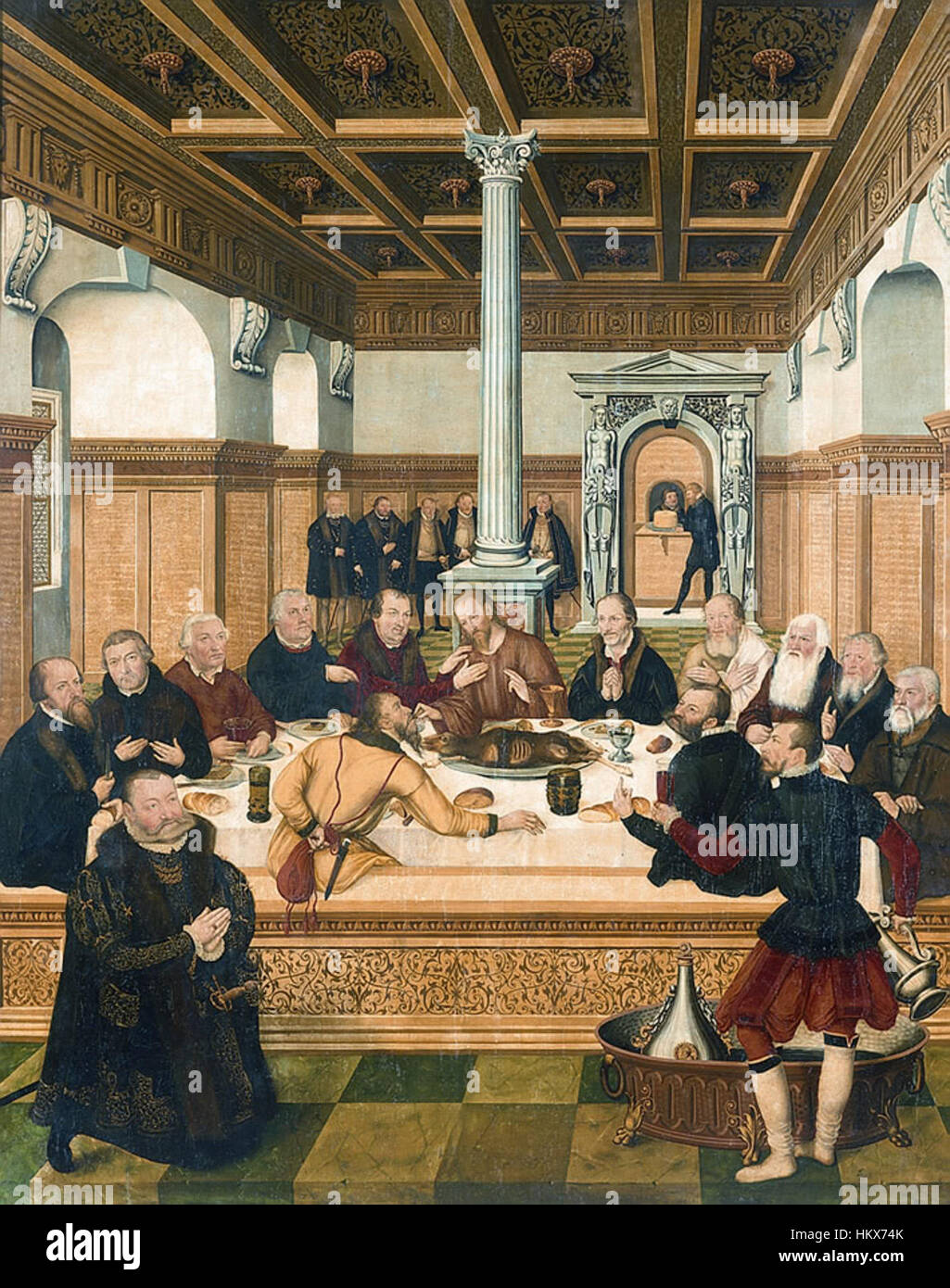 Lucas Cranach d.J. - Das Abendmahl (Johanniskirche Dessau) Foto Stock