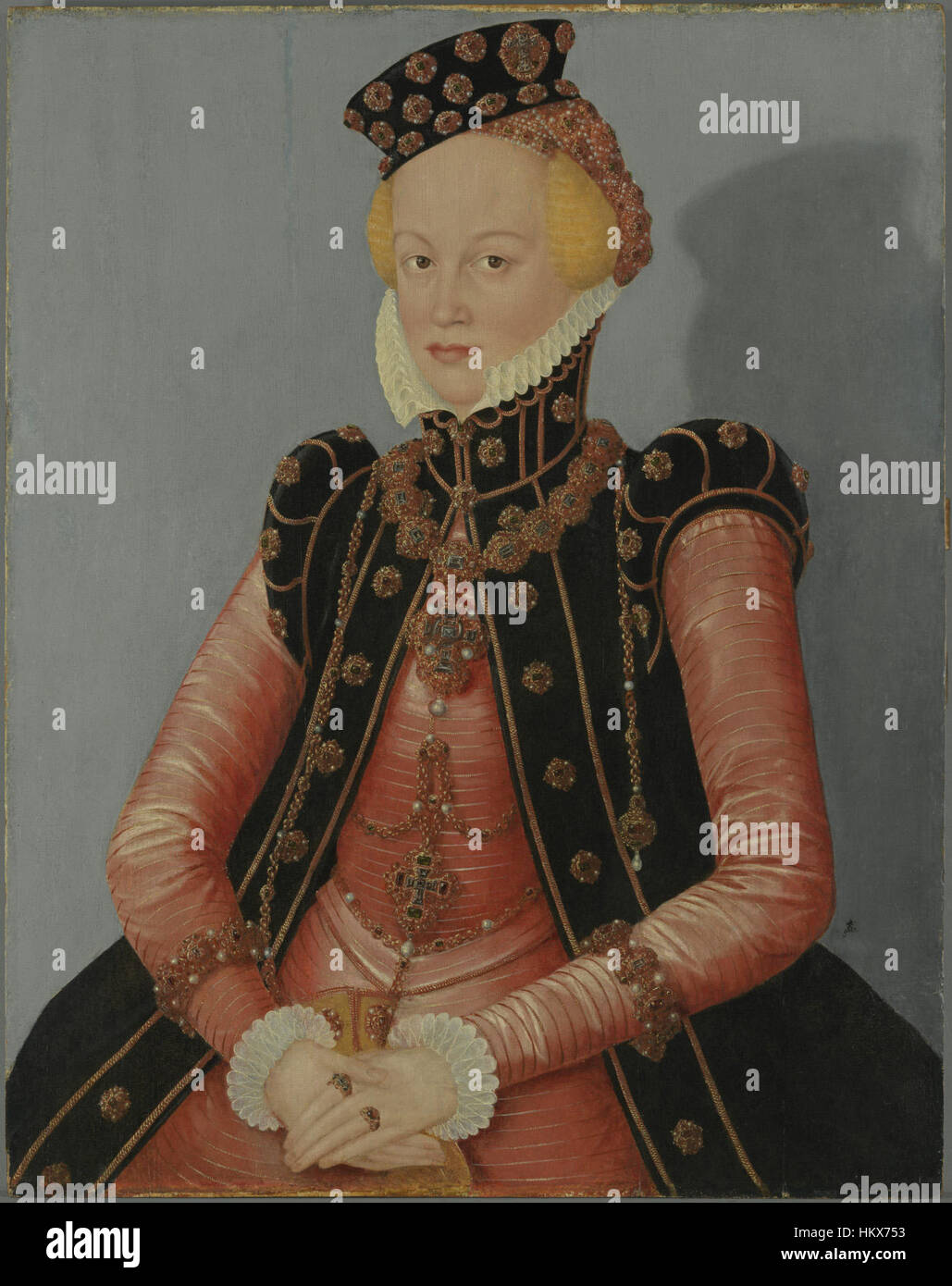 Lucas Cranach d. J. - Ritratto di una donna (DE BStGS 13112) Foto Stock