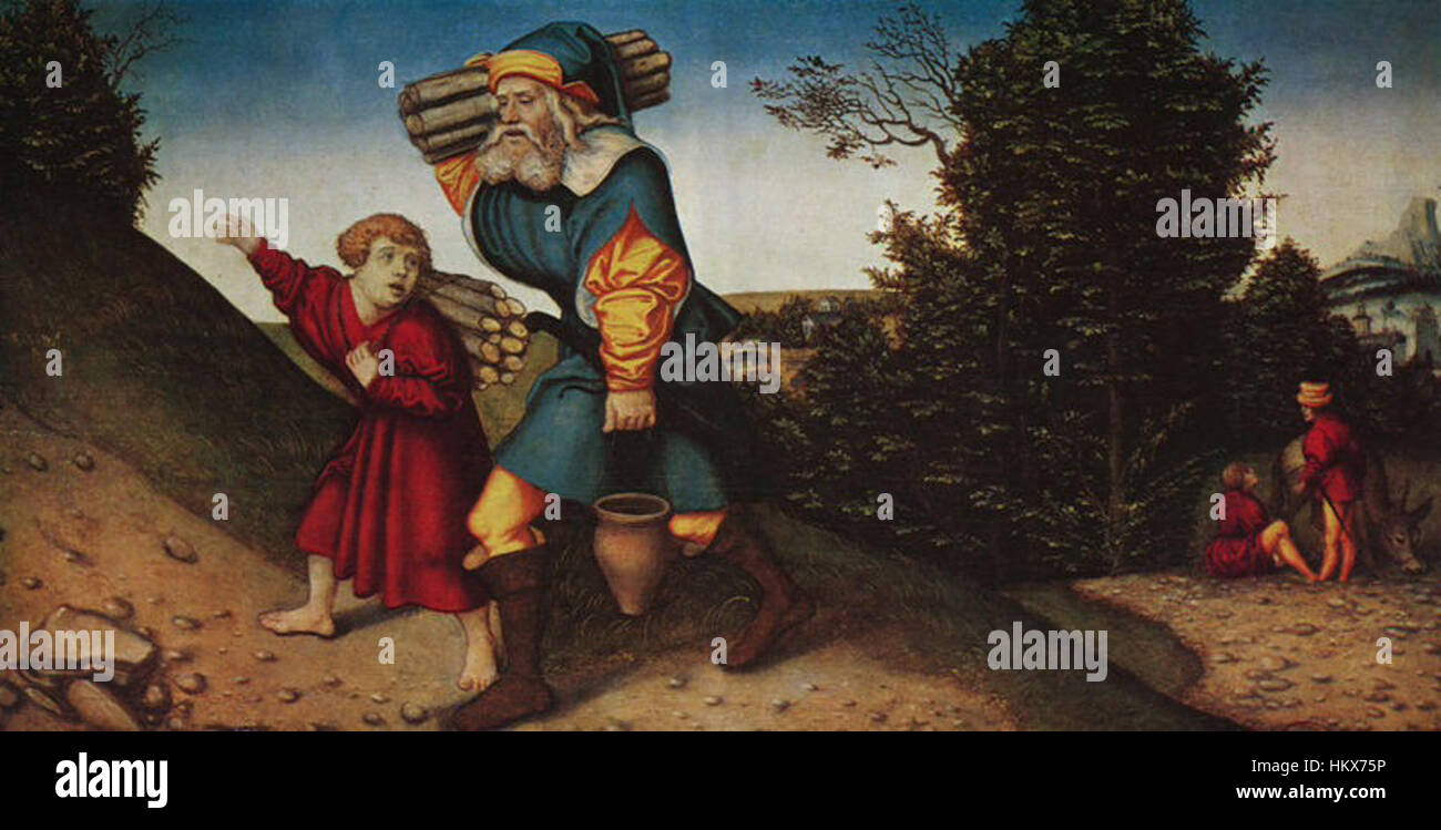 Lucas Cranach I - Abramo und Isaac auf dem Weg - Jakob-Briner-Stiftung Foto Stock