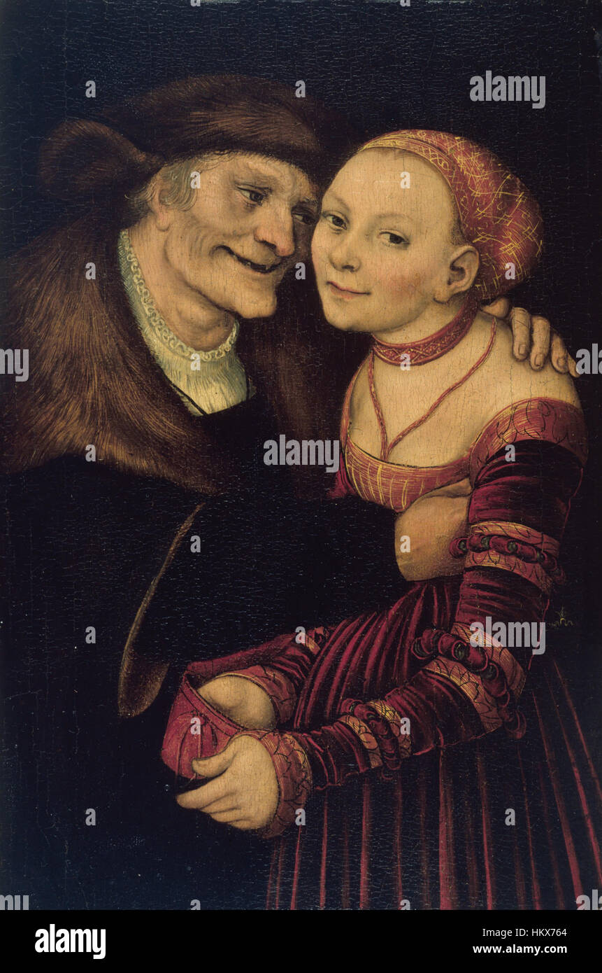 Lucas Cranach il Vecchio - Il mal abbinati giovane - Google Art Project Foto Stock