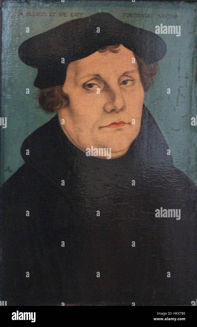 Martin Lutero da Lucas Cranach Foto Stock