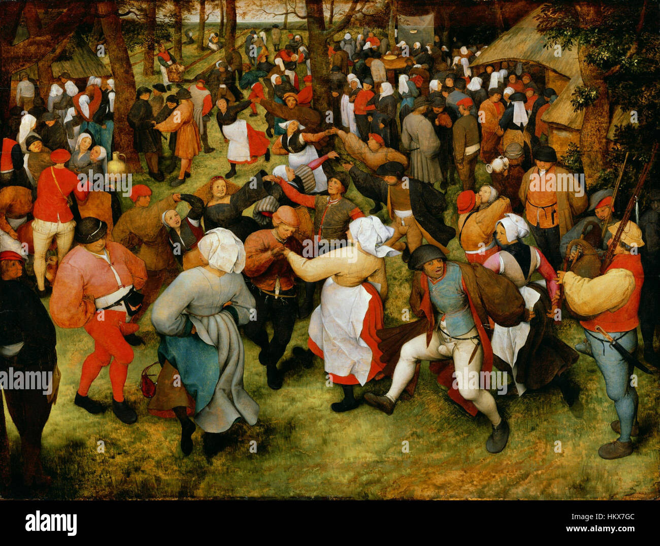 Pieter Bruegel de Oude - De bruiloft dans (Detroit) Foto Stock