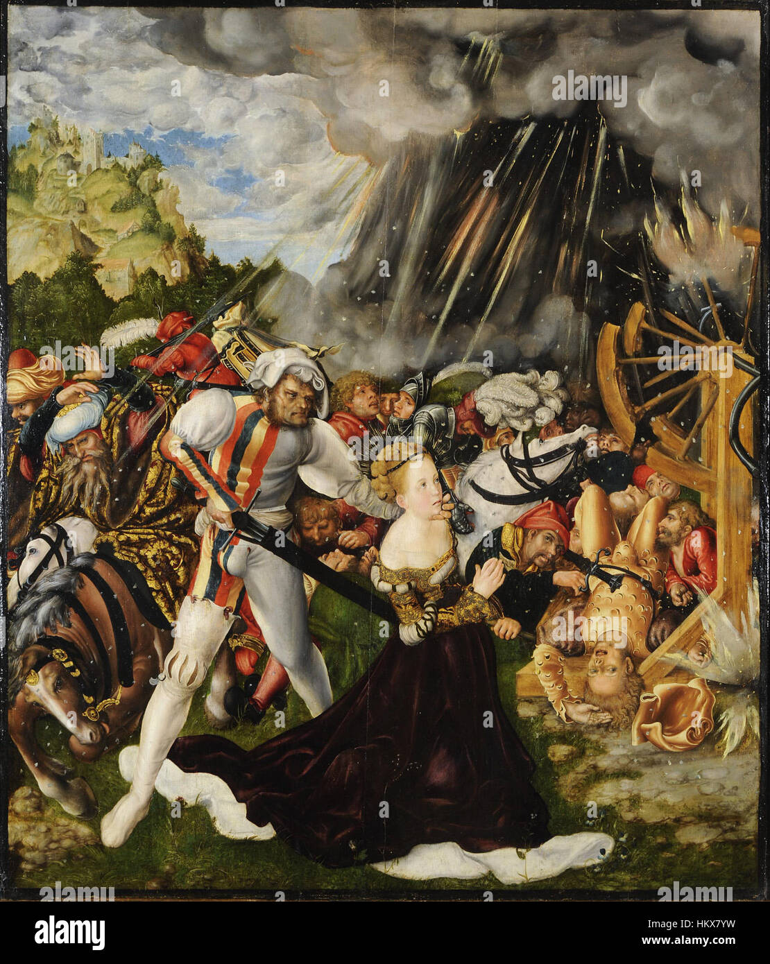 Il Martirio di Santa Caterina da Lucas Cranach il Vecchio (HU HCBC) Foto Stock