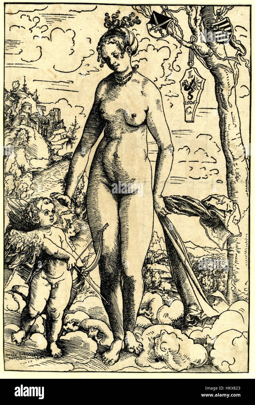 Venere e Amore da Lucas Cranach il Vecchio Foto Stock