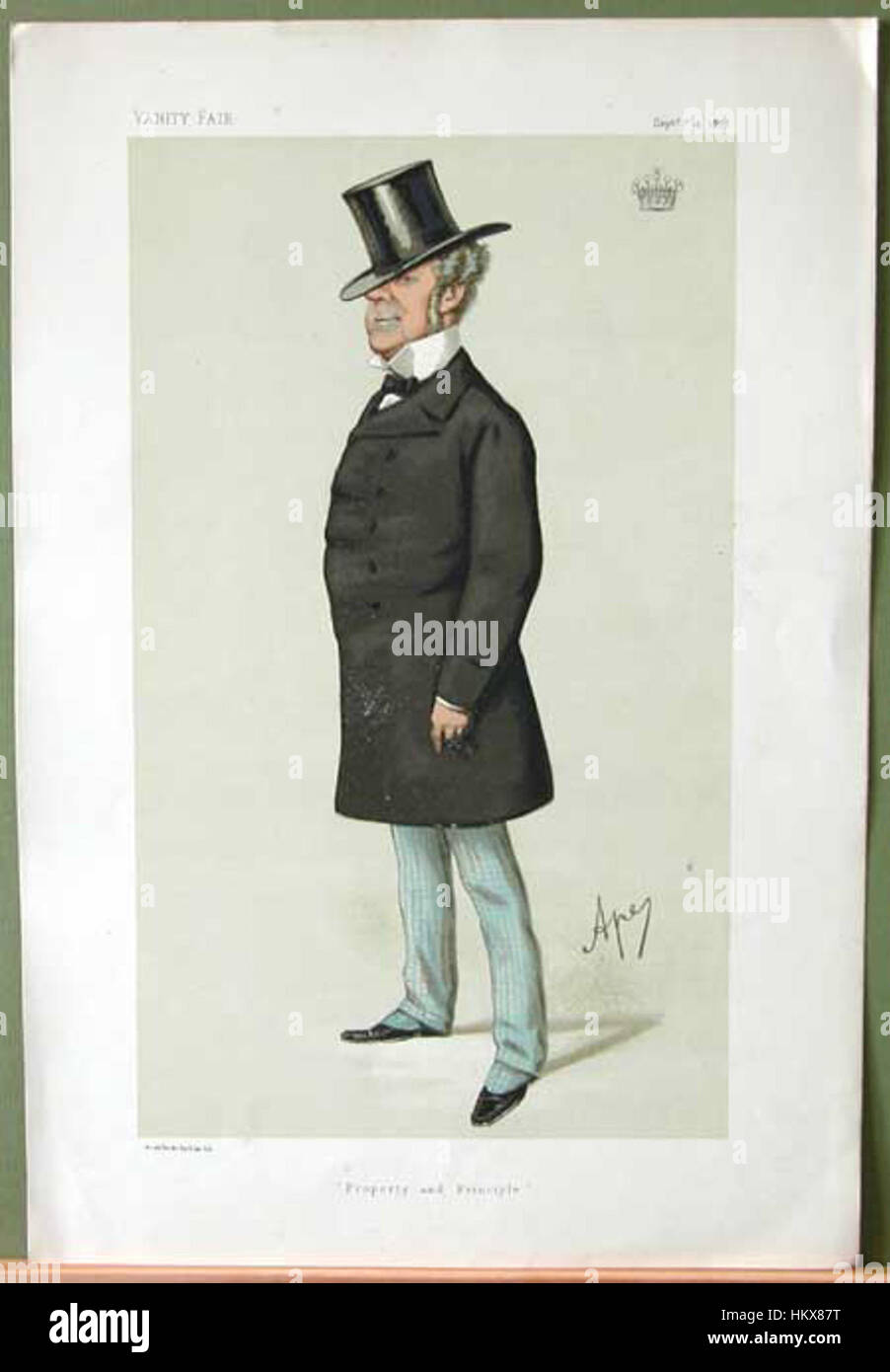 Questa caricatura del 1878 di William TS Wentworth-Fitzwilliam apparve in Vanity Fair, con un ritratto satirico di una figura notevole. L'opera cattura i tratti distintivi del soggetto con umorismo, caratteristica dello stile della pubblicazione. Foto Stock